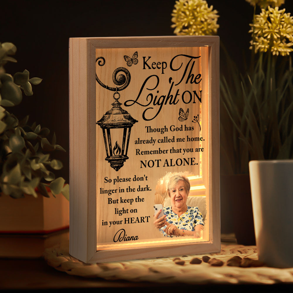 Keep The Light On - Personalized Photo Frame Light Box