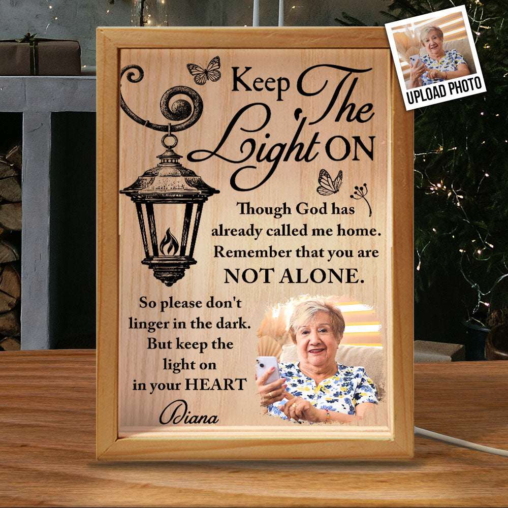 Keep The Light On - Personalized Photo Frame Light Box