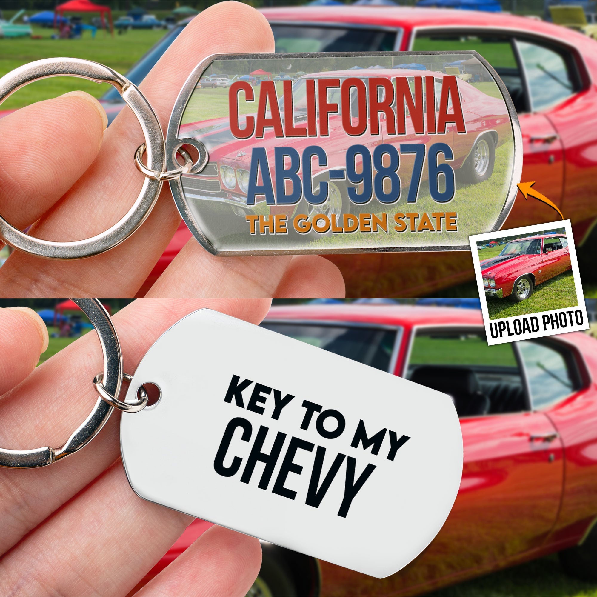 Key To My Car - Personalized Stainless Steel Photo Keychain