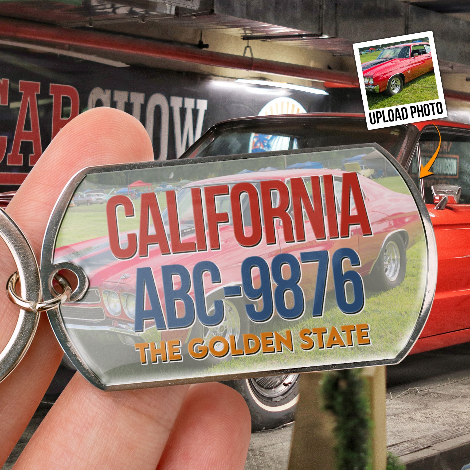 Key To My Car - Personalized Stainless Steel Photo Keychain