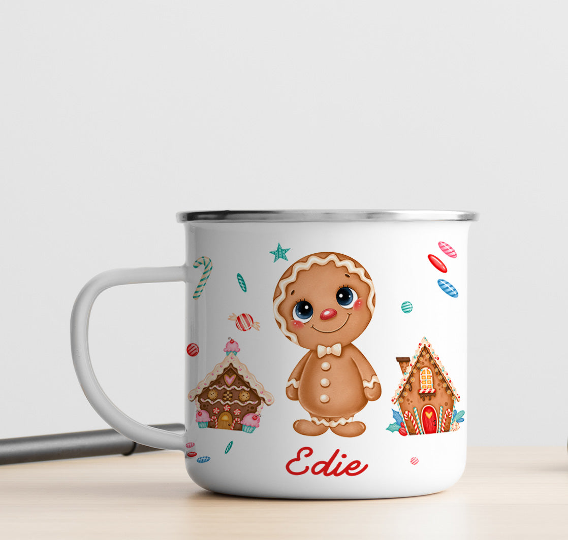 Kid's Christmas Mug - Personalized Enamel Mug