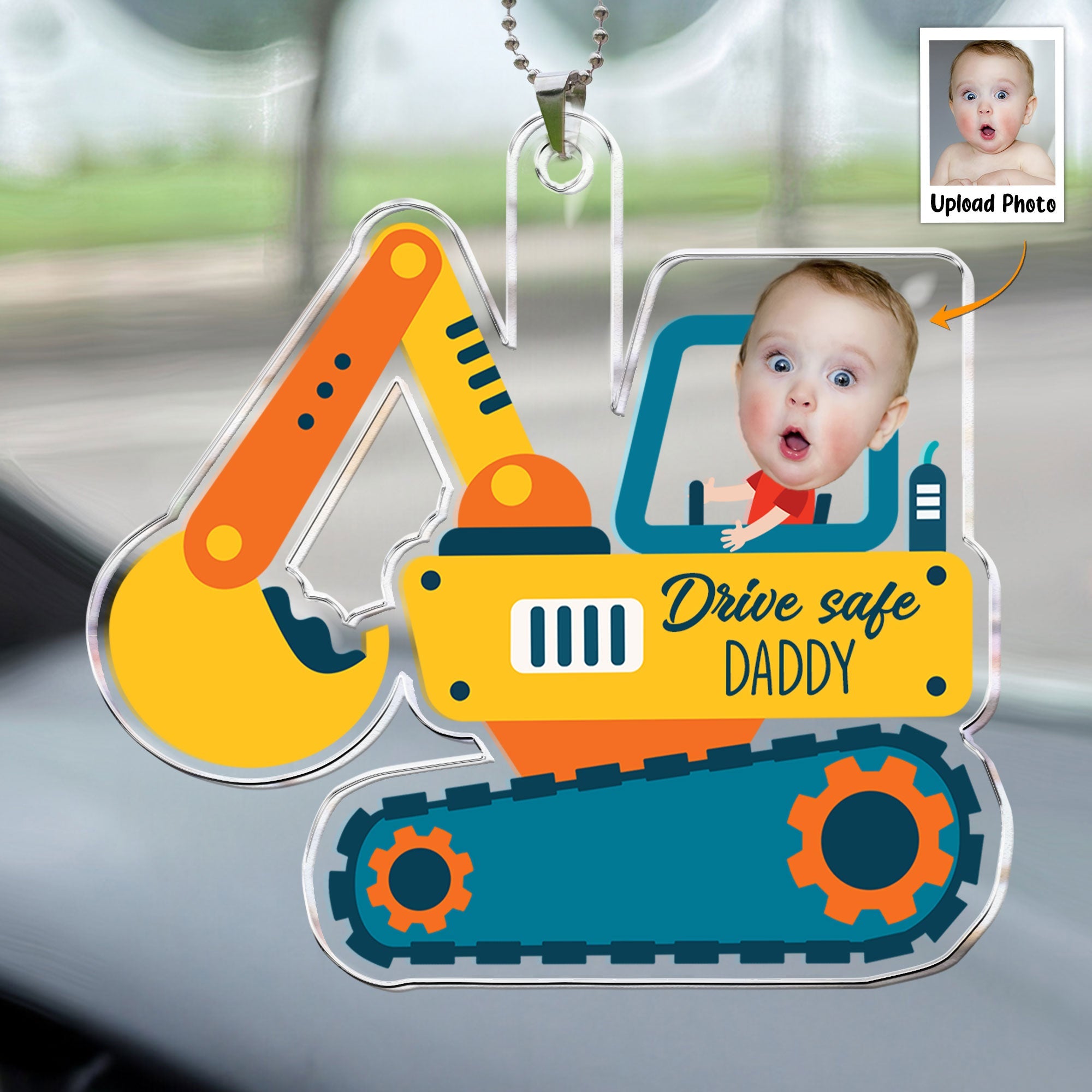 Kids Riding Vehicle - Personalized Photo Rear View Mirror Accessory