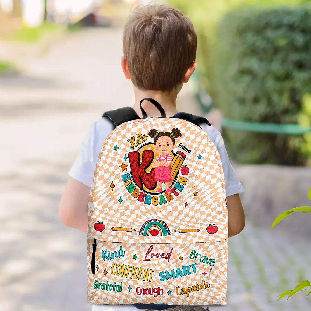 Kind Brave Smart Confident - Personalized Kid Backpack