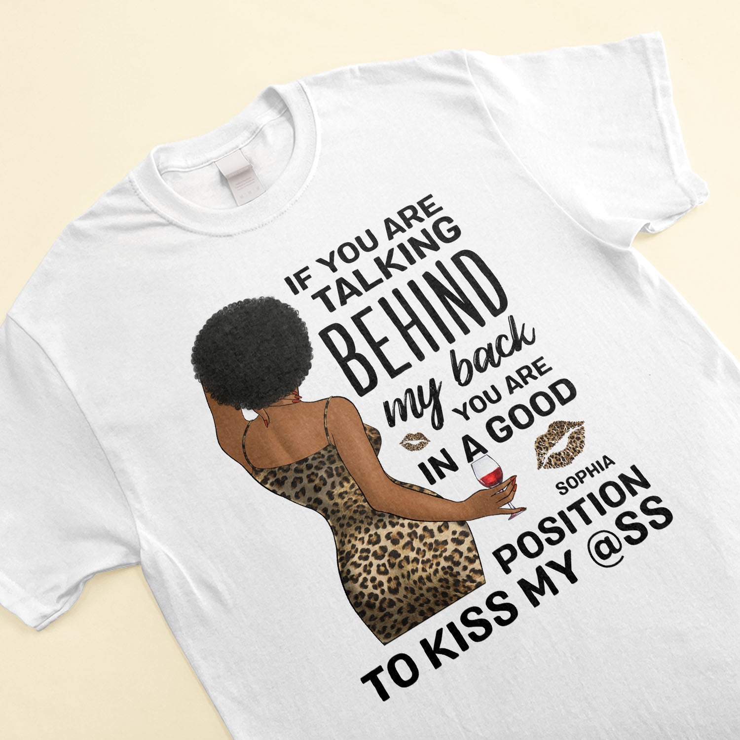 Kiss My Ass - Personalized Shirt - Funny, Birthday Gift For Her, Girl, Black Woman 