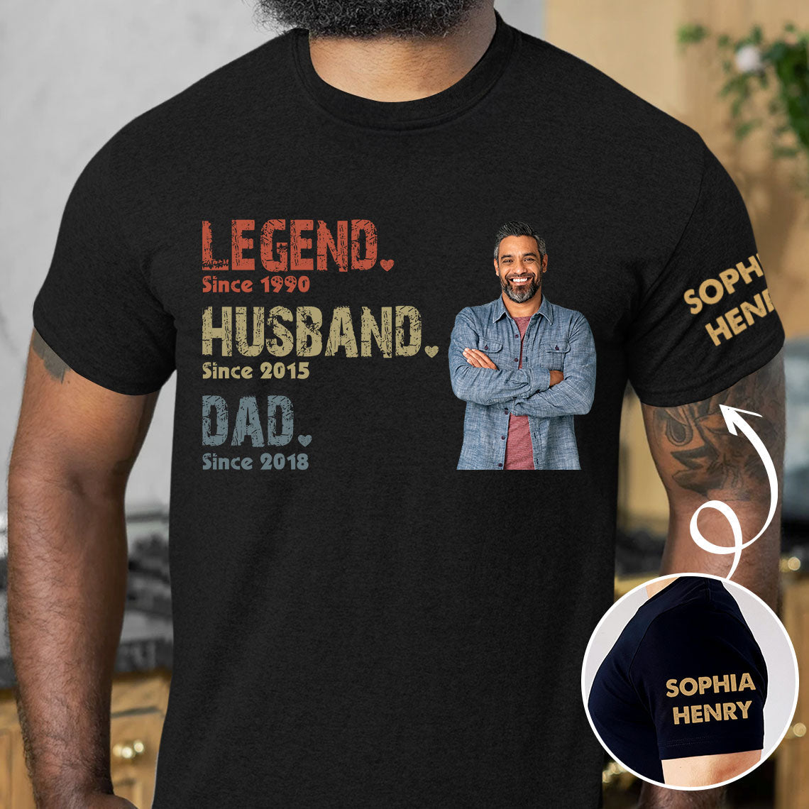 Legend Husband Dad Papa - Personalized Shirt