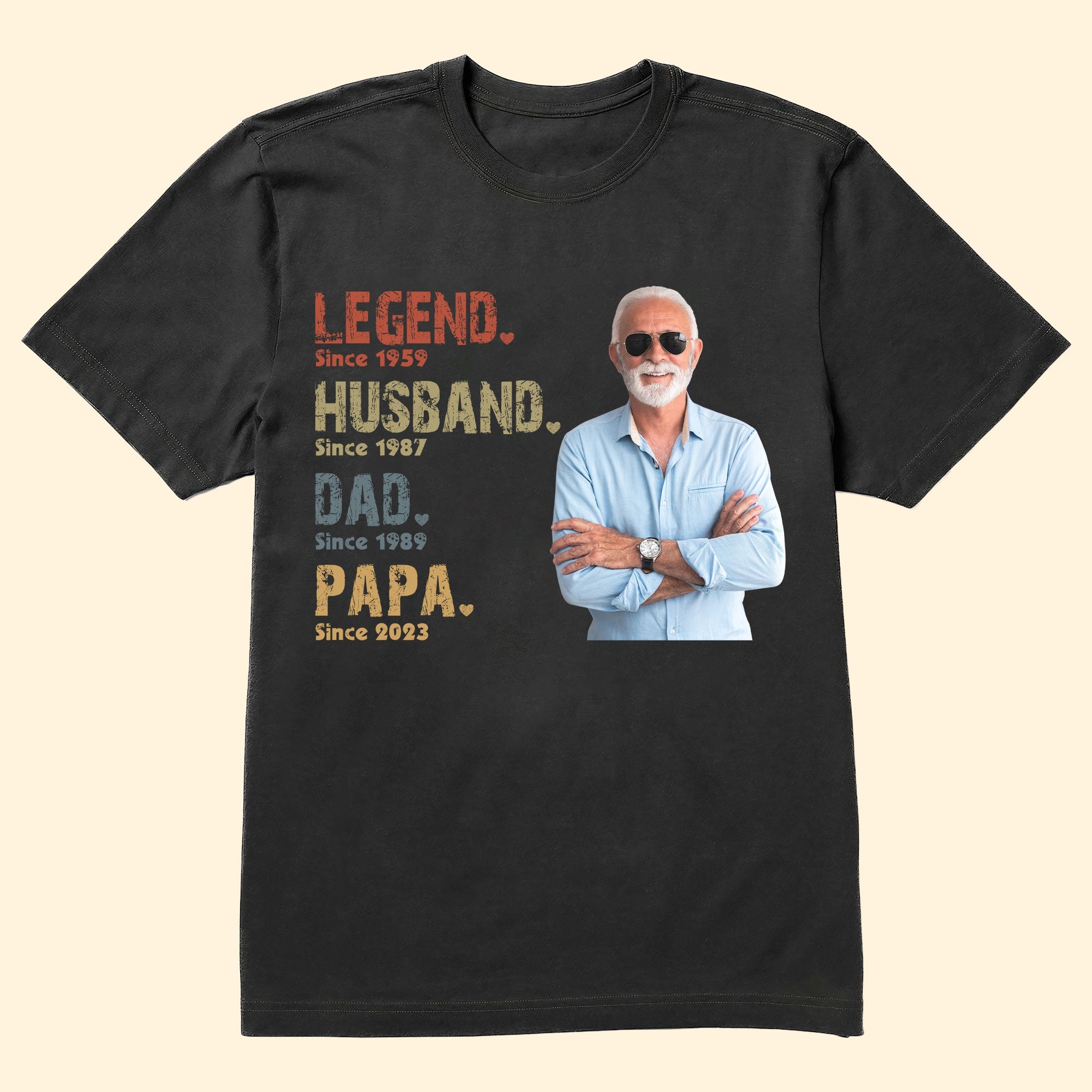 Legend Husband Dad - Personalized Photo Shirt