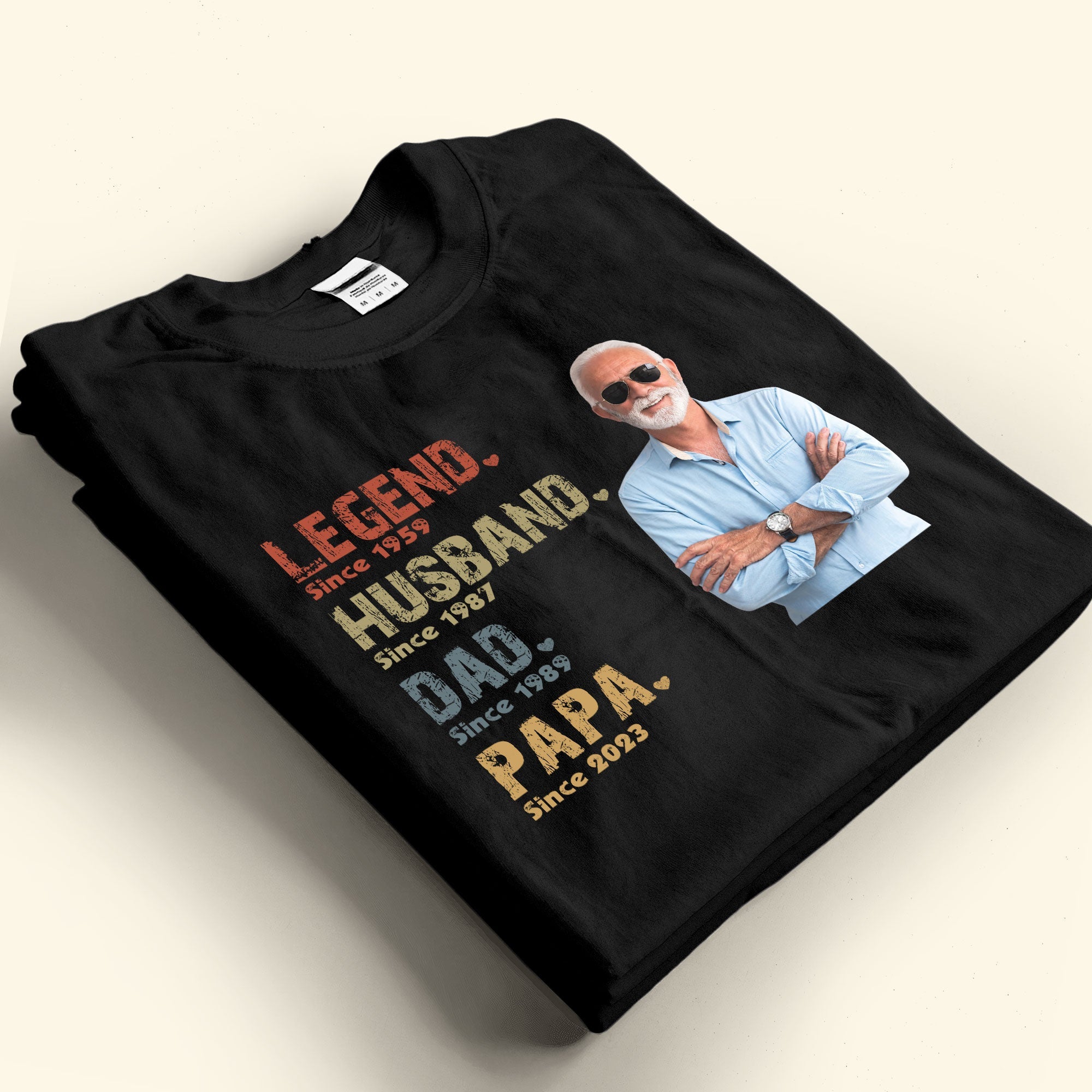 Legend Husband Dad - Personalized Photo Shirt