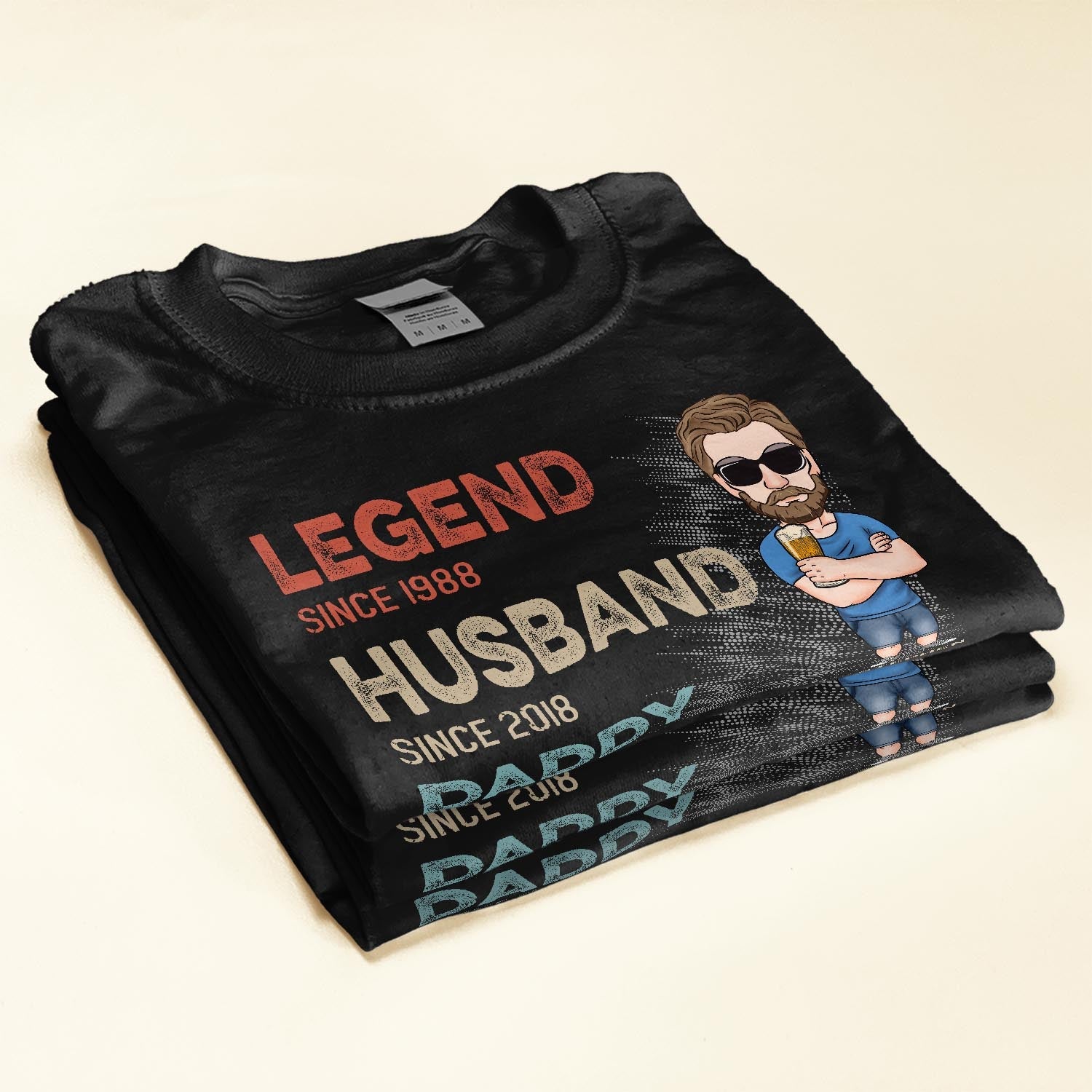 Legend Husband Daddy - Personalized Shirt - Father's Day, Birthday, Funny Gift For Dad, Father, Husband, Grandpa  - Gift From Wife, Son, Daughter, Grandson, Granddaughter