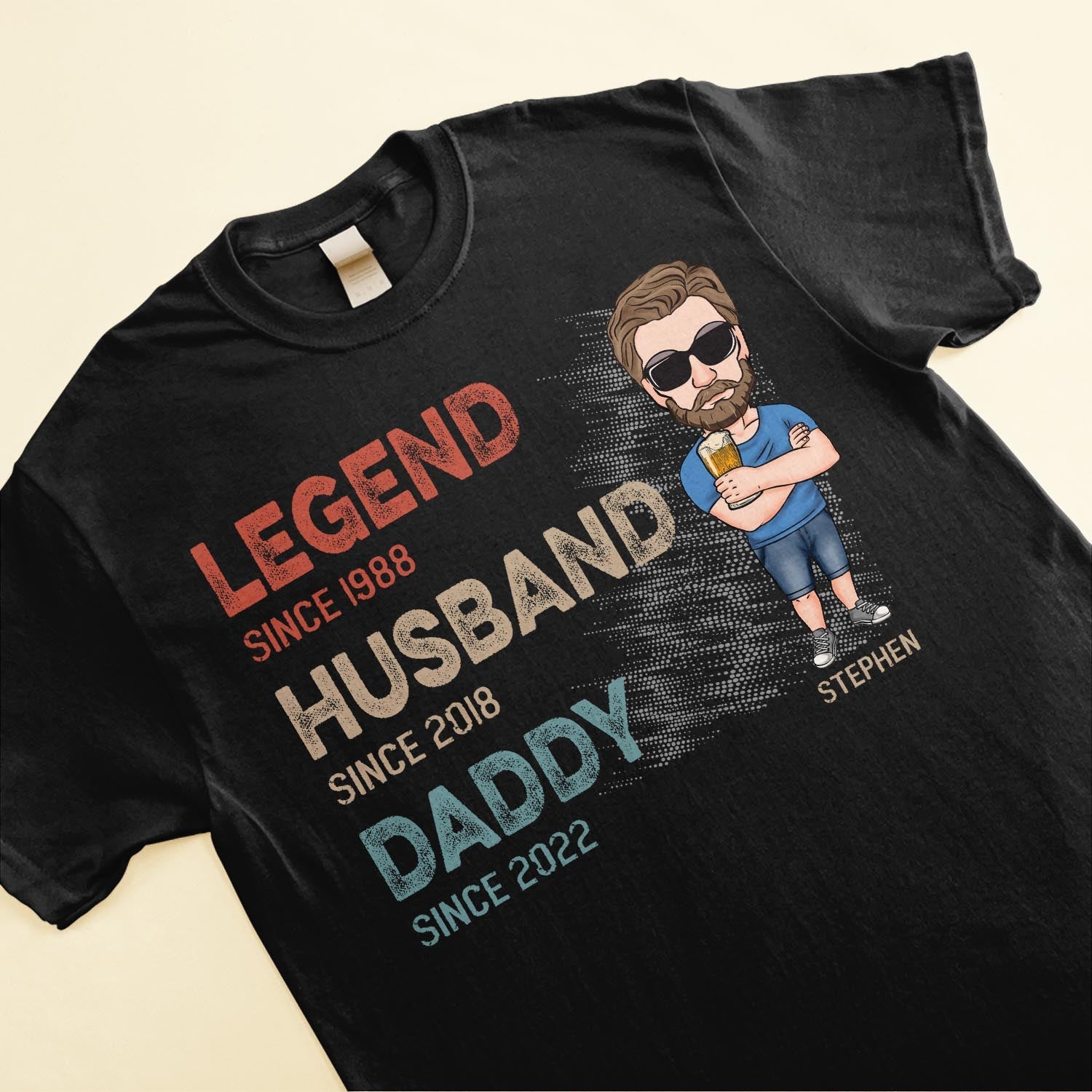 Legend Husband Daddy - Personalized Shirt - Father's Day, Birthday, Funny Gift For Dad, Father, Husband, Grandpa  - Gift From Wife, Son, Daughter, Grandson, Granddaughter