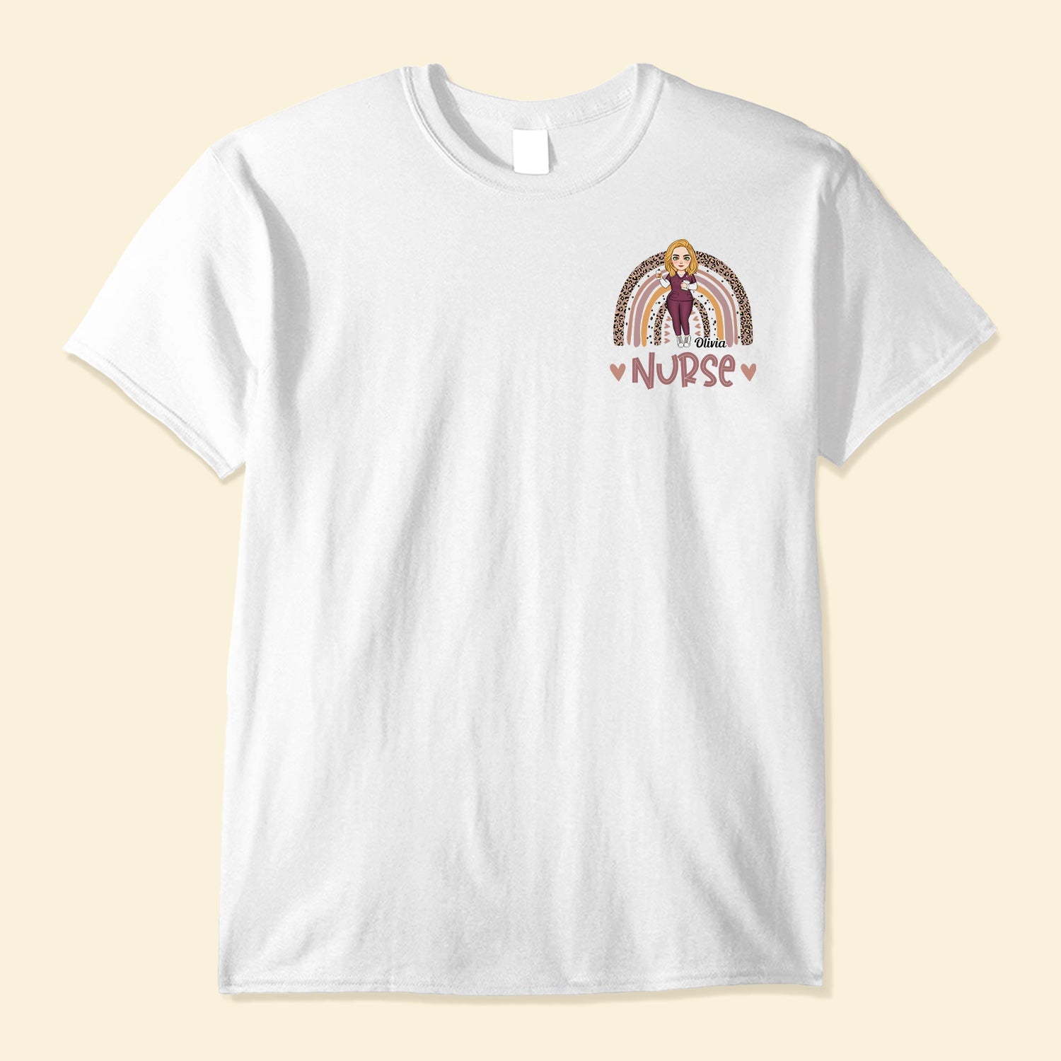 Leopard Rainbow Nurse Life Nursing School Custom Nurse Level - Personalized Shirt