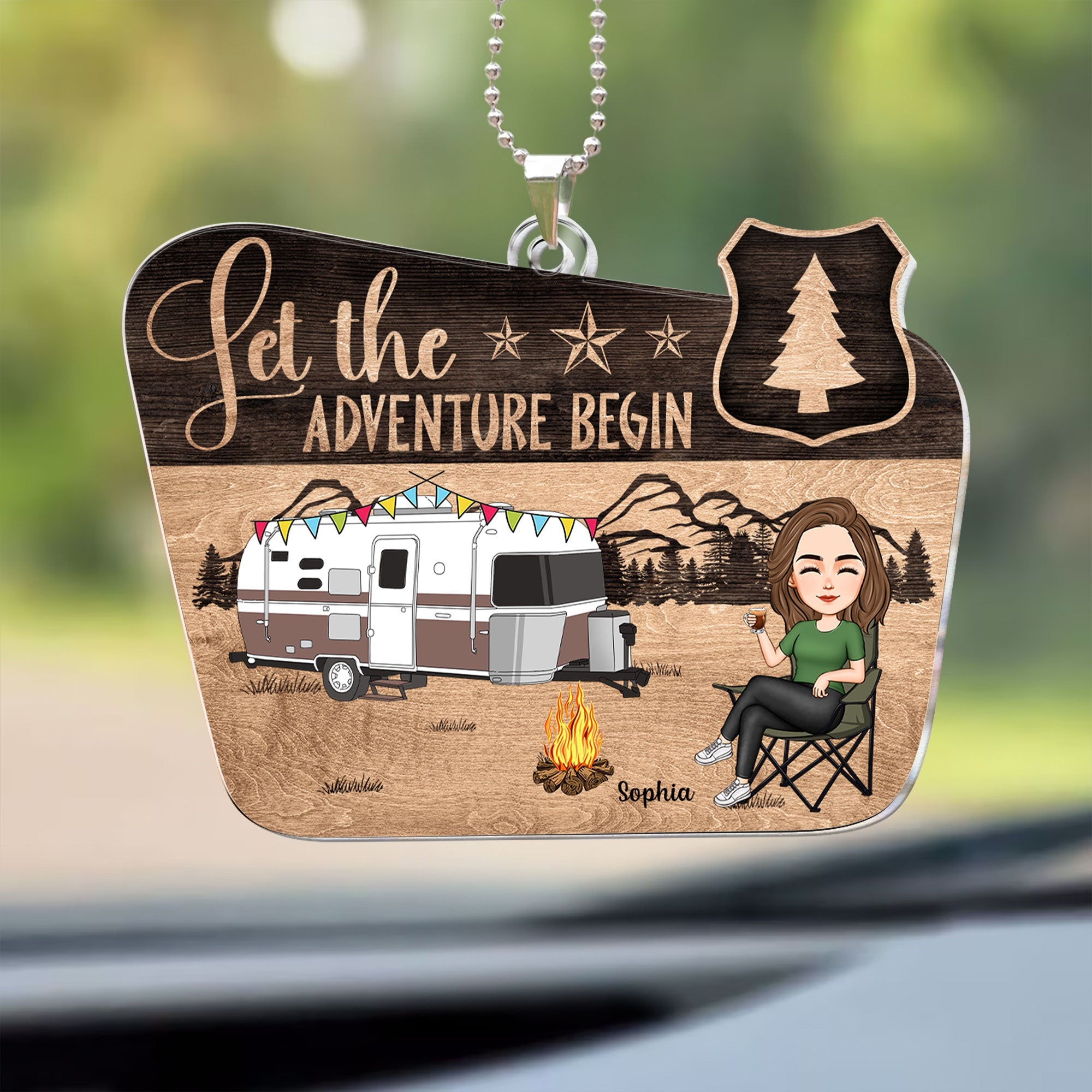 Let The Adventure Begin - Personalized Rear View Mirror Accessory