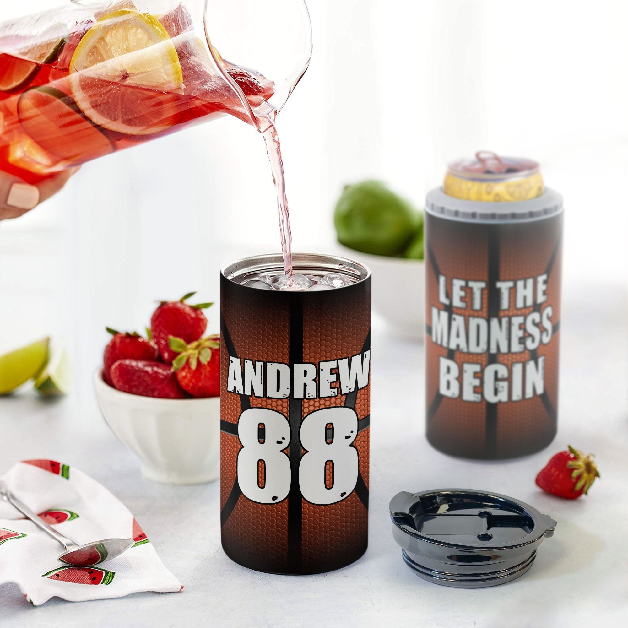 Let The Madness Begin - Personalized Can Cooler