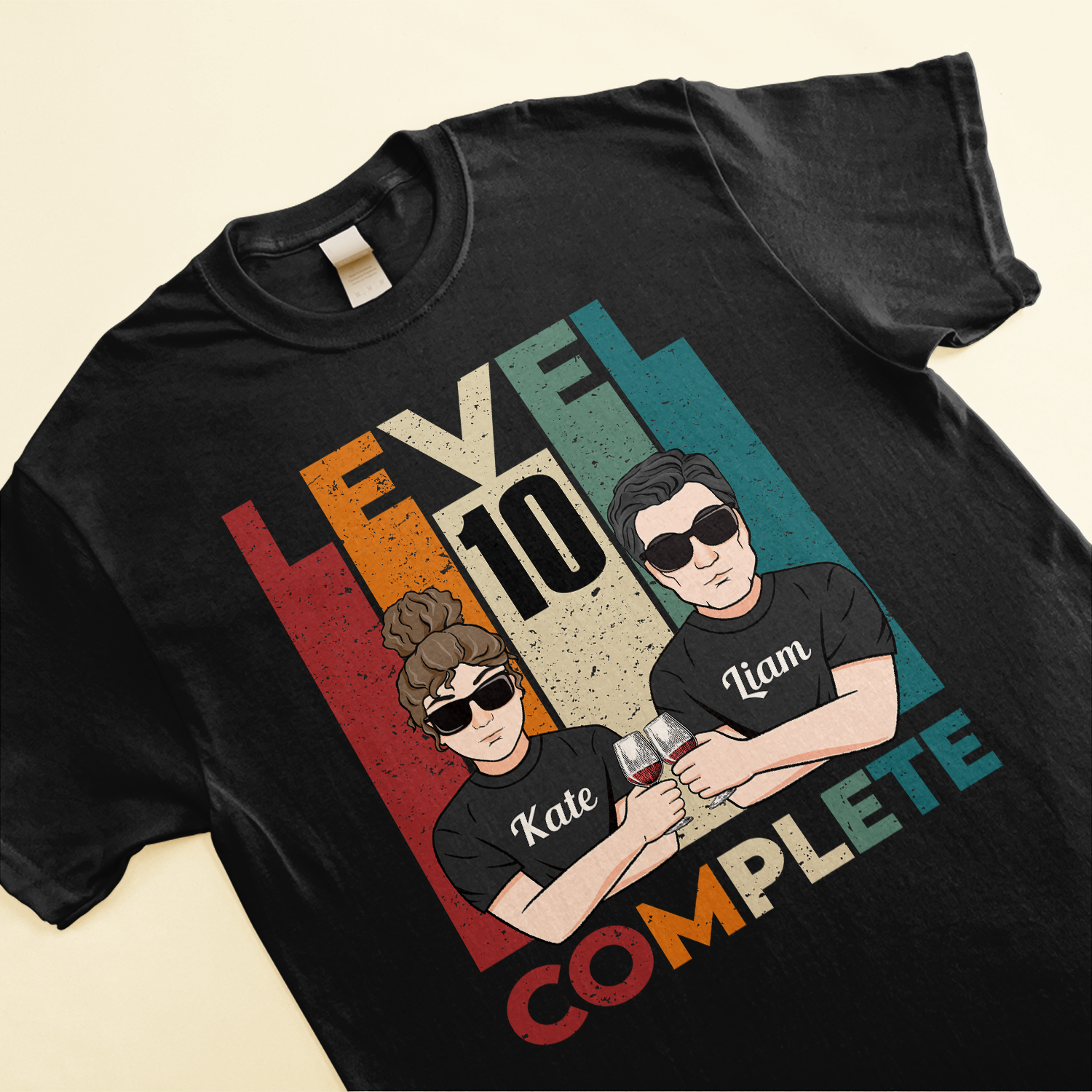 Level Complete - Personalized Shirt - Birthday Anniversary Gift For Wife, Husband