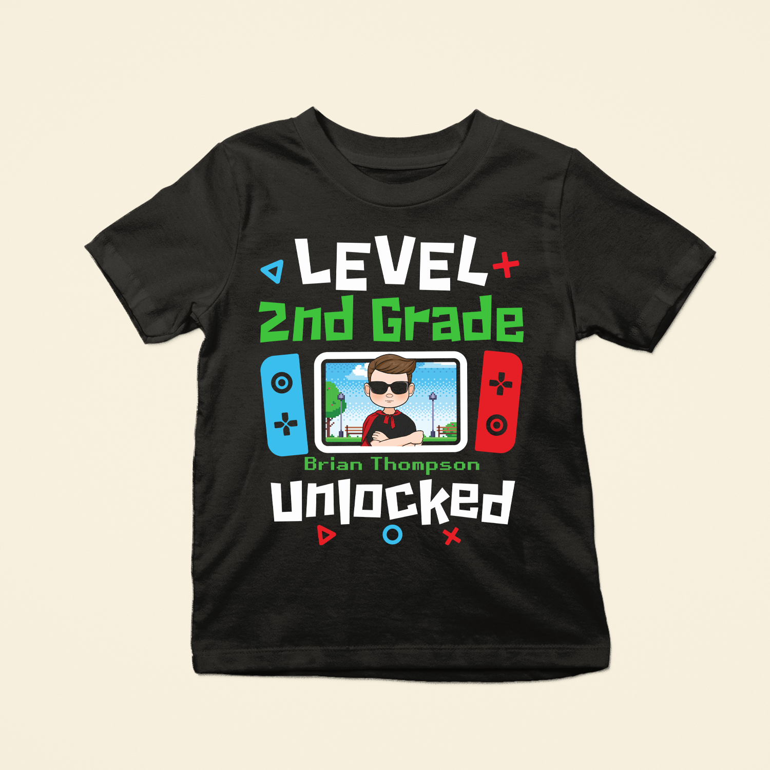 Level School Unlocked - Personalized Shirt - Back To School Gift For Kids, Student, Son, Daughter, Back2School, Game Lovers