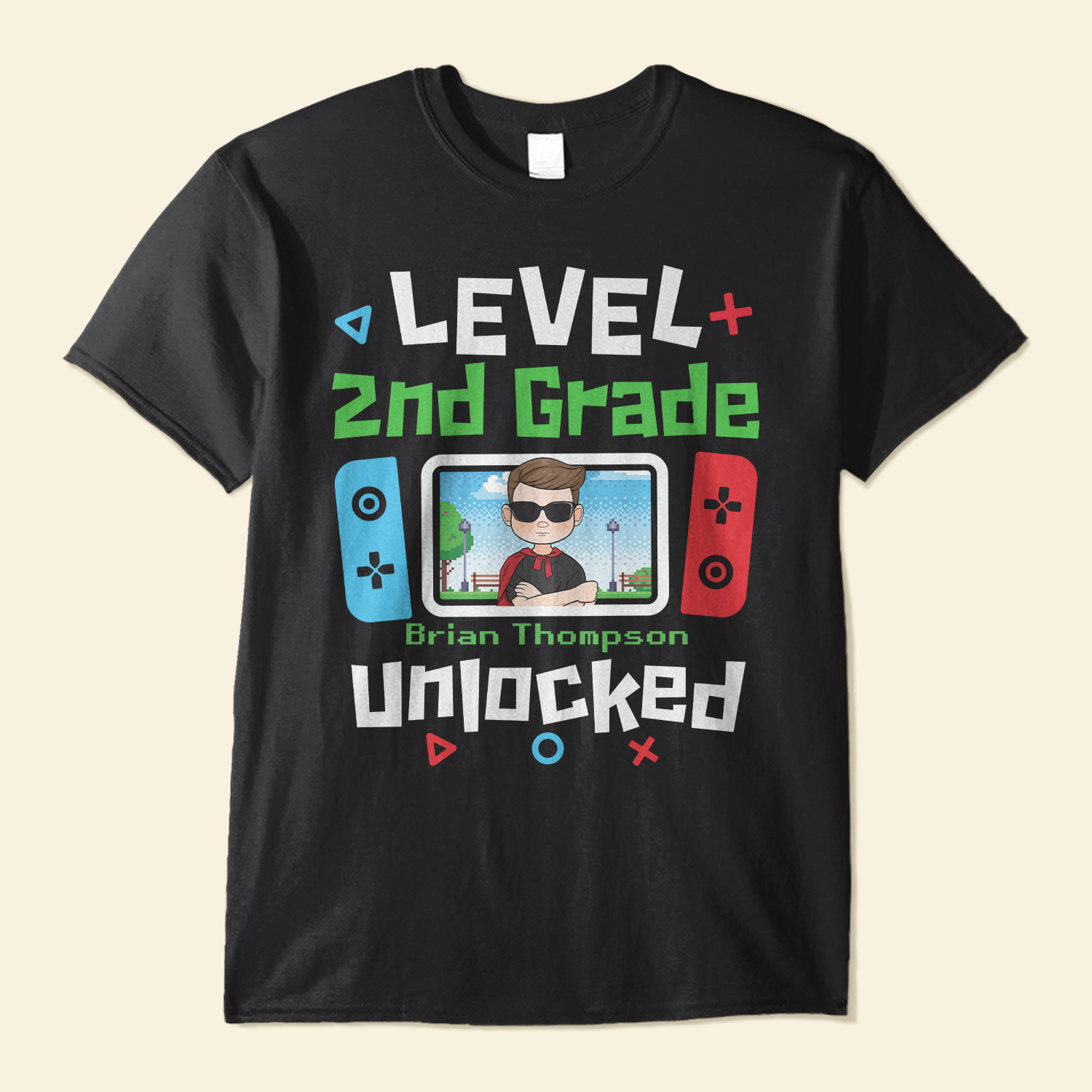 Level School Unlocked - Personalized Shirt - Back To School Gift For Kids, Student, Son, Daughter, Back2School, Game Lovers