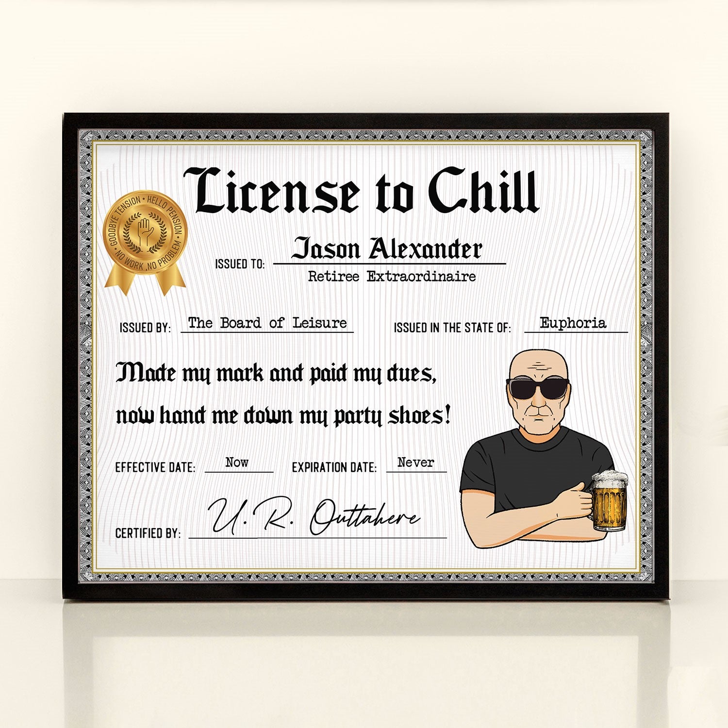 License To Chill - Personalized Poster/Wrapped Canvas