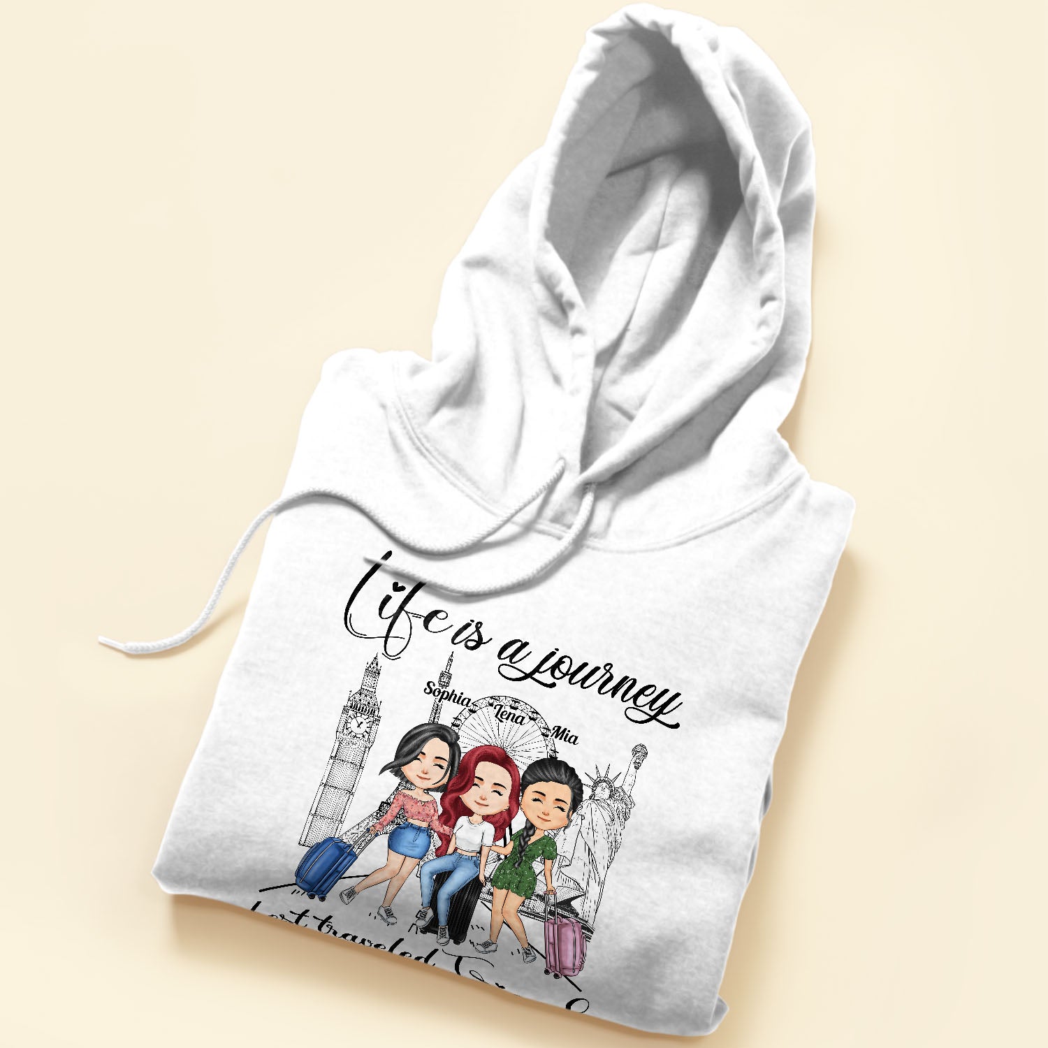 Life Is A Journey Best Traveled With Friends - Personalized Shirt - Birthday Gift For Her, Friends, Besties, Travel Buddies, Travelers, Trippin' Gift