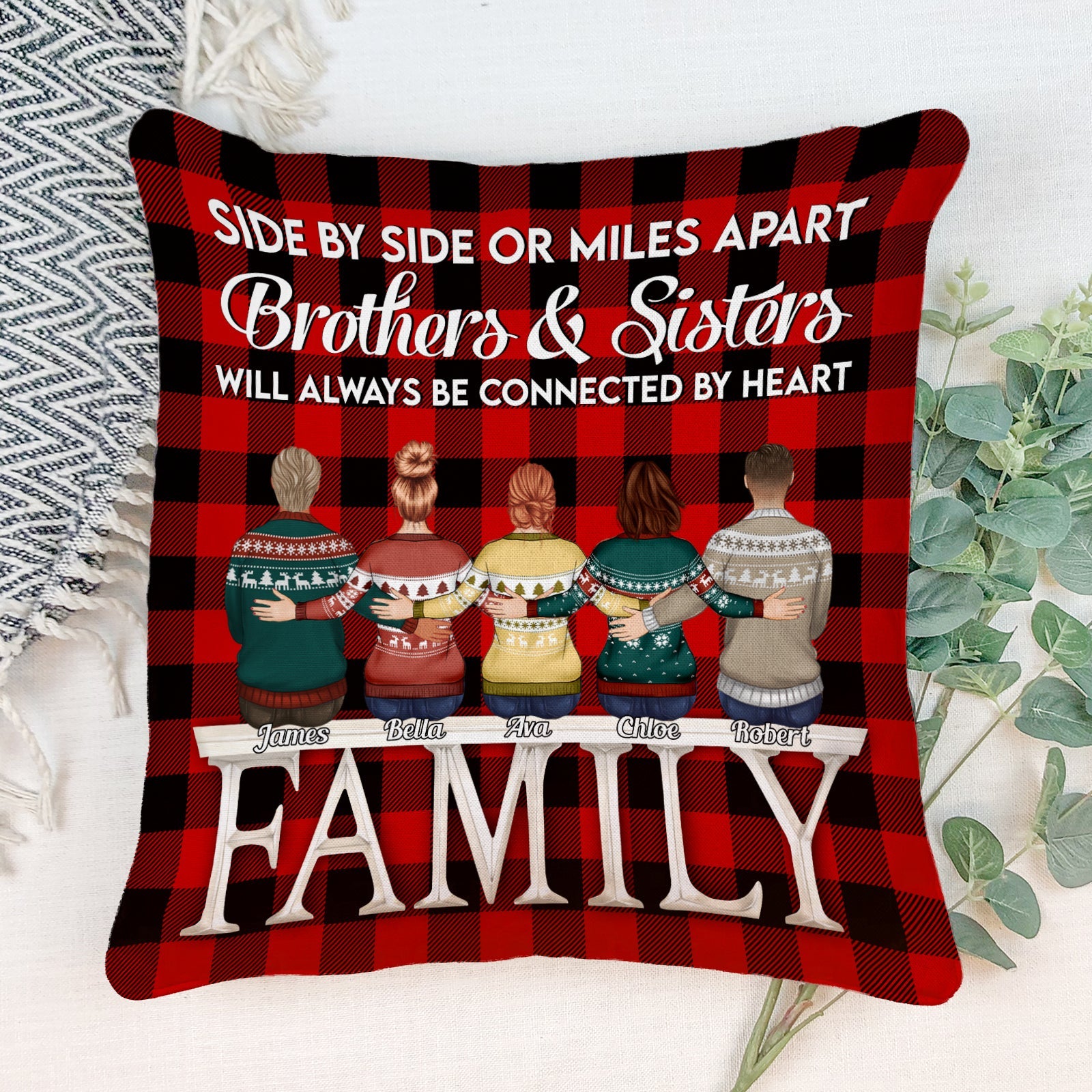 Life Is Better With Brothers And Sisters - Personalized Pillow (Insert Included)