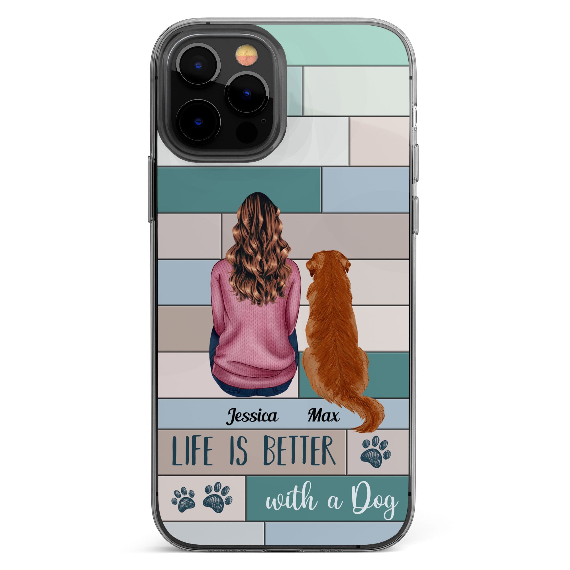 Life Is Better With Fur Babies - Personalized Clear Phone Case