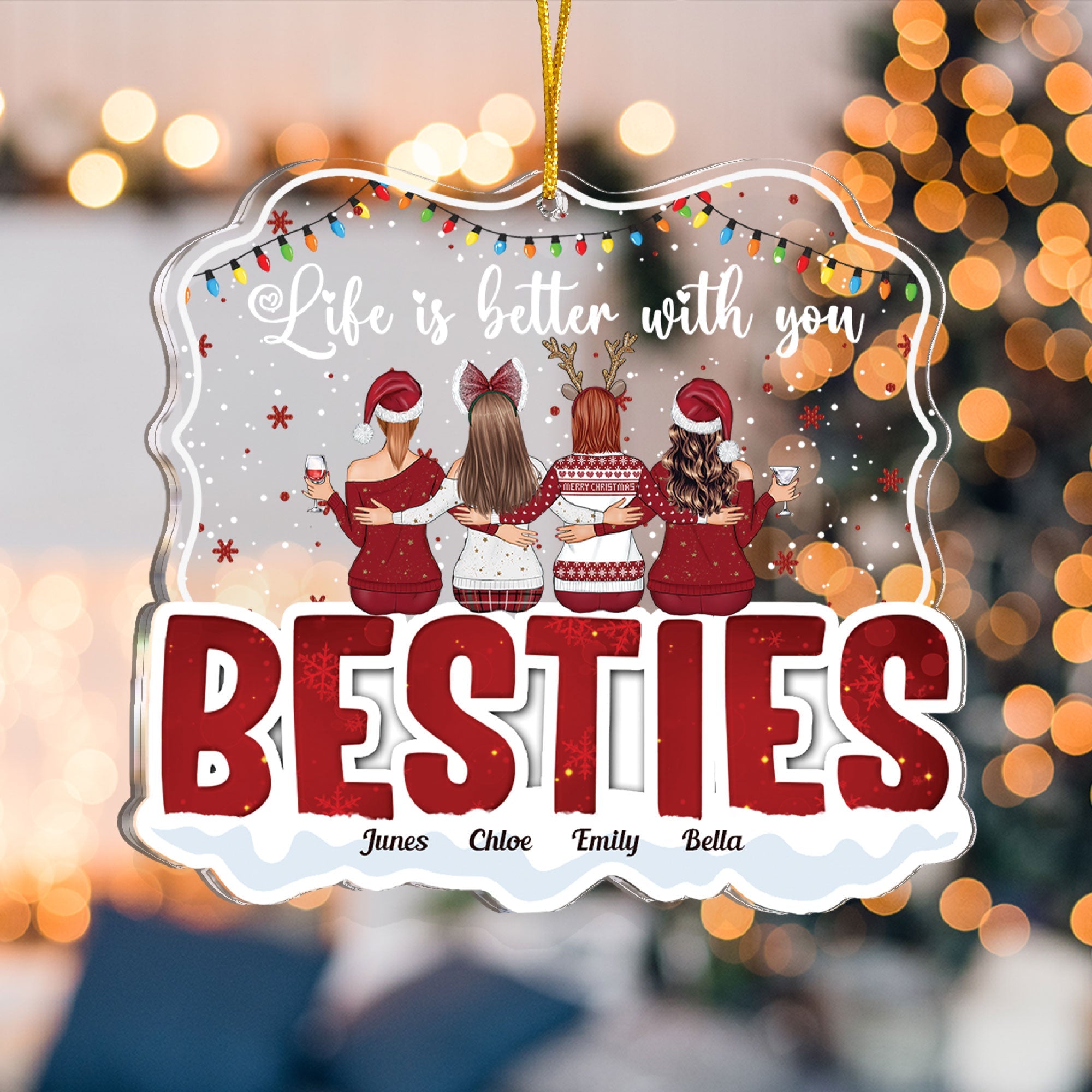 Life Is Better With You - Personalized Acrylic Ornament