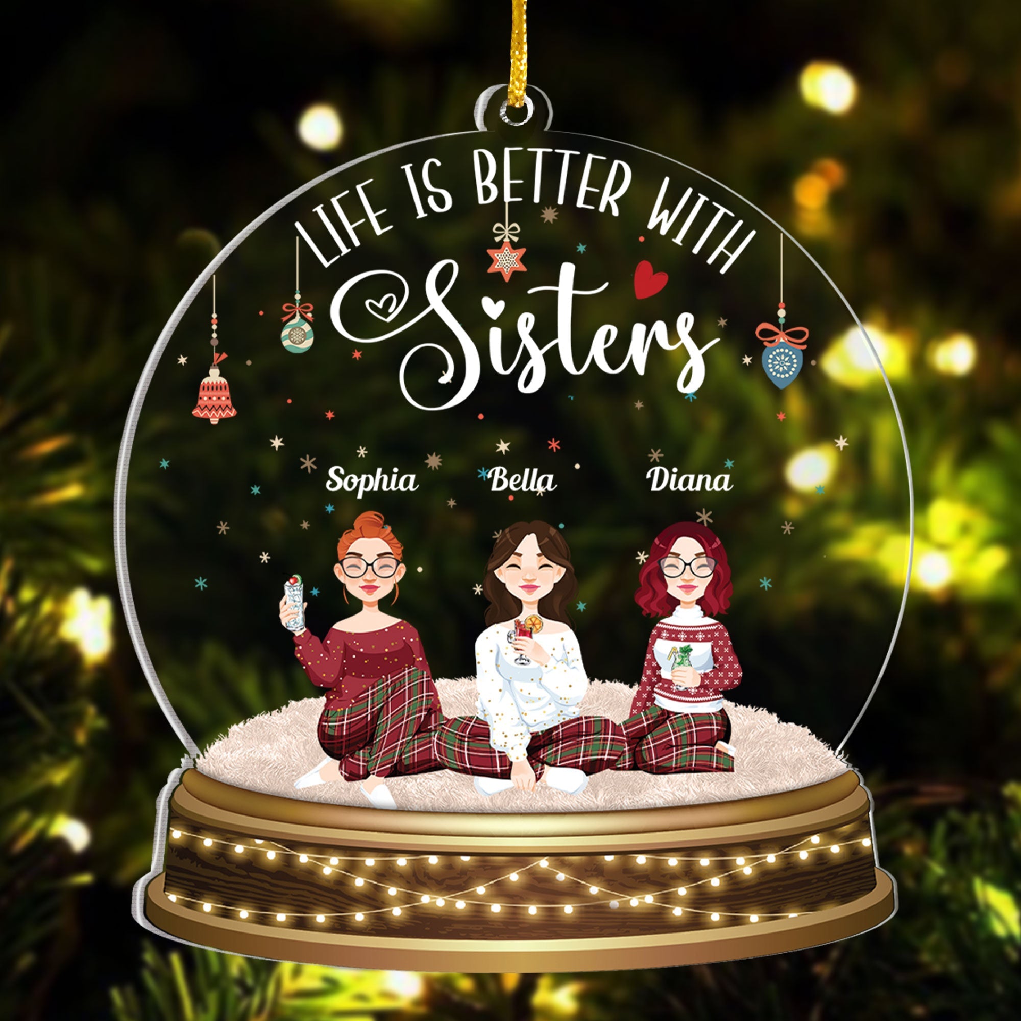 Life Is Better With... - Personalized Acrylic Ornament