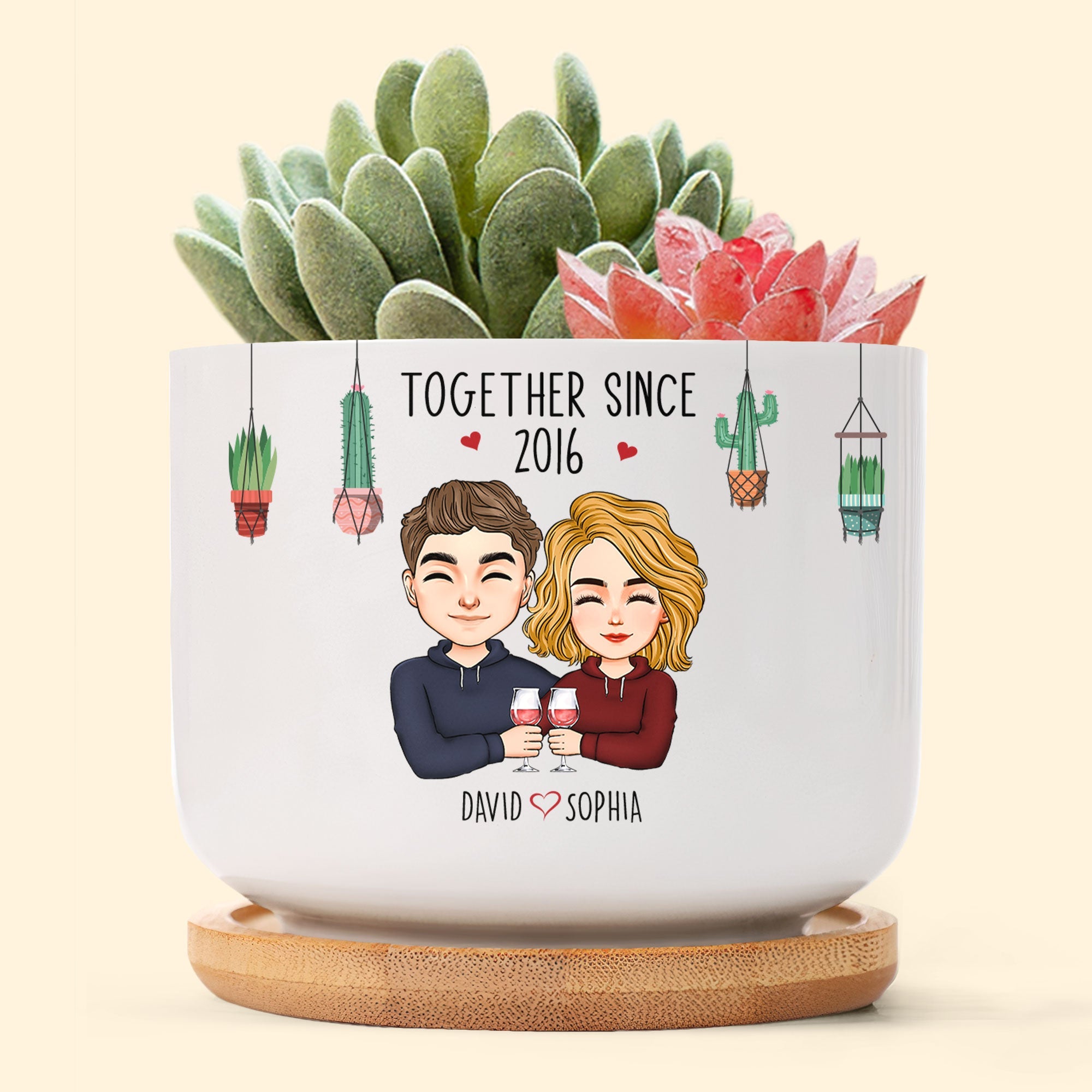 Life Would Succ Without You - Personalized Ceramic Plant Pot