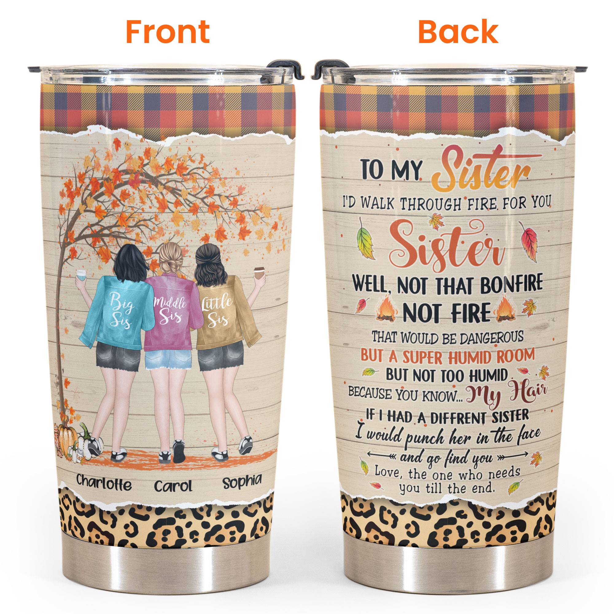 Life Is Better With Sisters - Personalized Tumbler Cup - Gift For Sisters