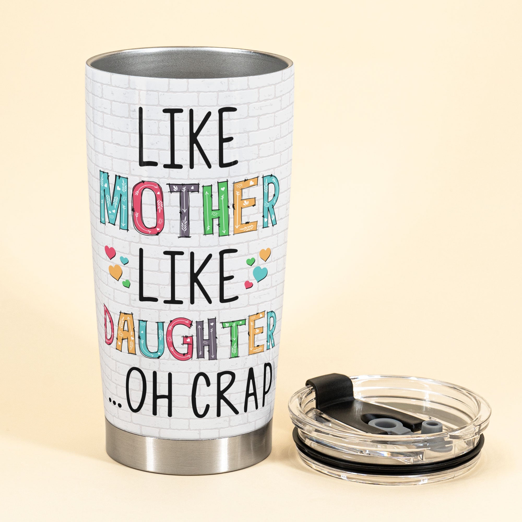 Like Mother Like Daughter Chibi - Personalized Tumbler Cup - Birthday Mother's Day For Mom Funny Gift For Daughter - Gift From Daughter, Husband, Mom