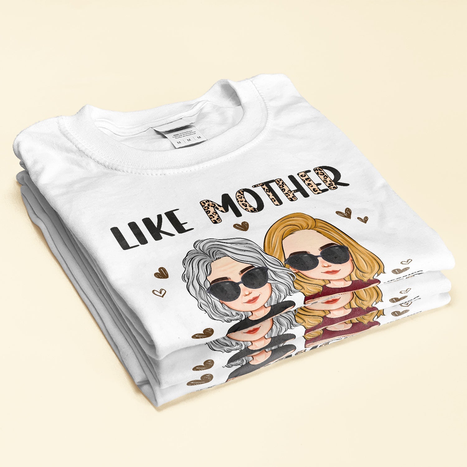 Like Mother Like Daughter Oh Crap Leopard - Personalized Shirt - Mother's Day, Birthday, Loving Gift For Mom, Mum, Mama, Mother - From Daughter