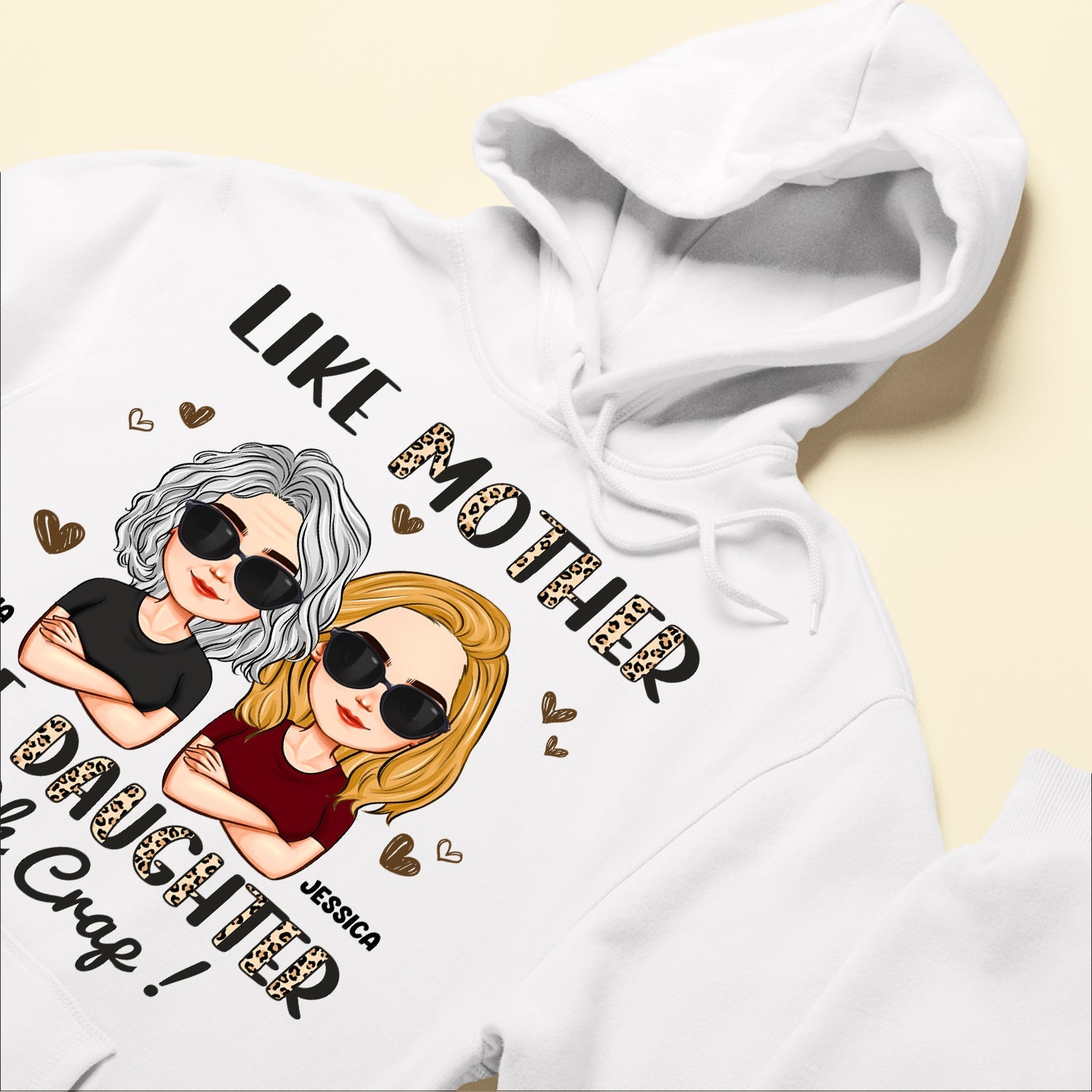 Like Mother Like Daughter Oh Crap Leopard - Personalized Shirt - Mother's Day, Birthday, Loving Gift For Mom, Mum, Mama, Mother - From Daughter