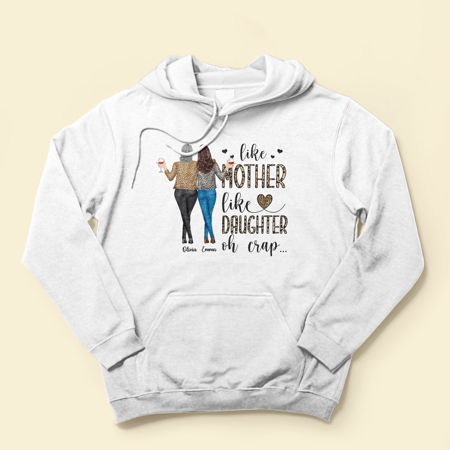 Like Mother Like Daughter Oh Crap - Personalized Shirt - Birthday Gift For Mother, Daughter, Mom