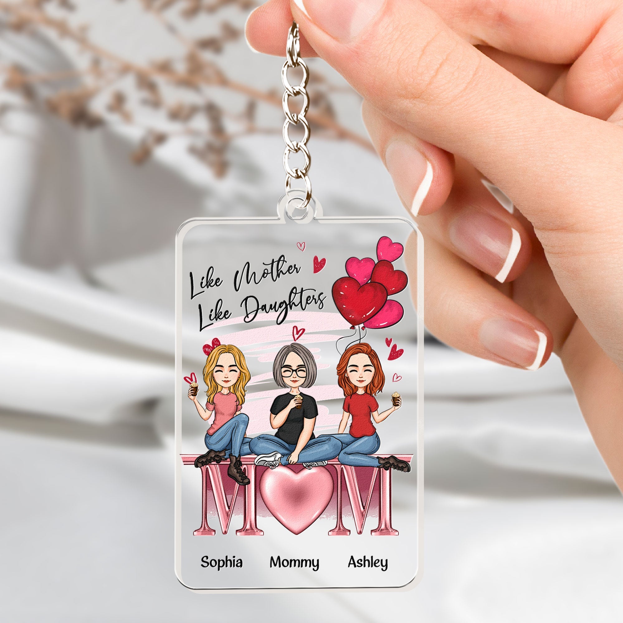 Like Mother Like Daughter - Personalized Acrylic Keychain