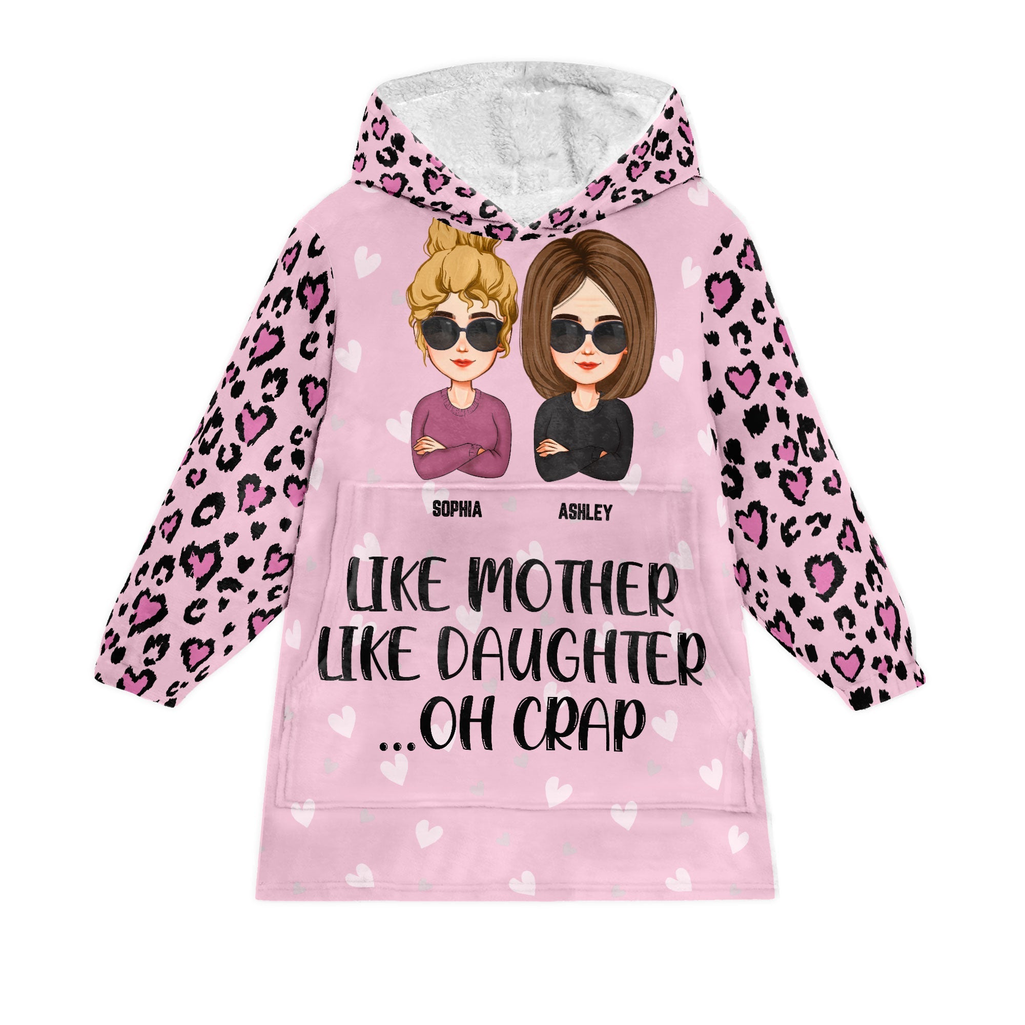 Like Mother Like Daughter - Personalized Blanket Hoodie