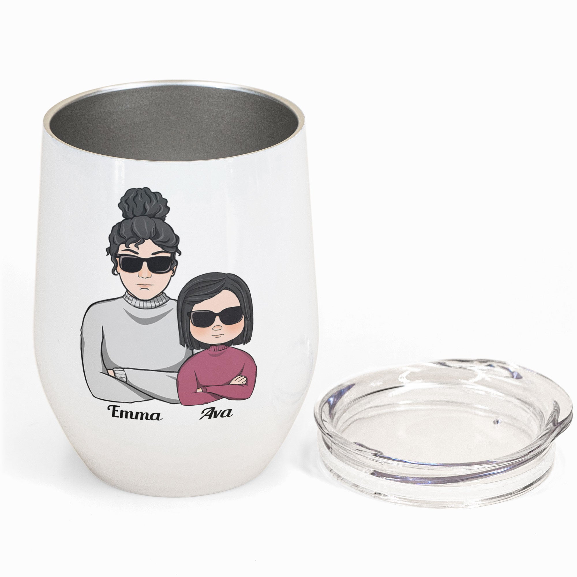 Like Mother Like Daughter Oh Crap - Personalized Wine Tumbler - Mother's Day Gift For Mom, Daughter