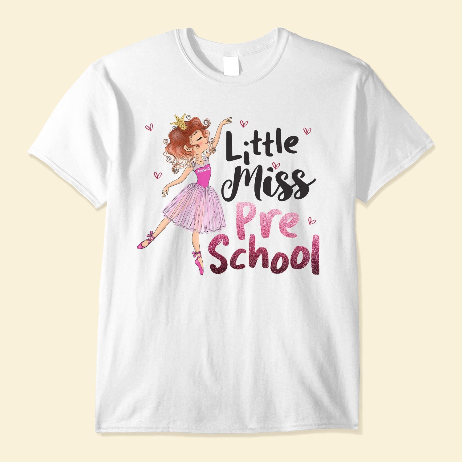 Little Miss First Grade - Personalized Shirt - Back To school Gift For Daughter, School Girl, Student, Kids