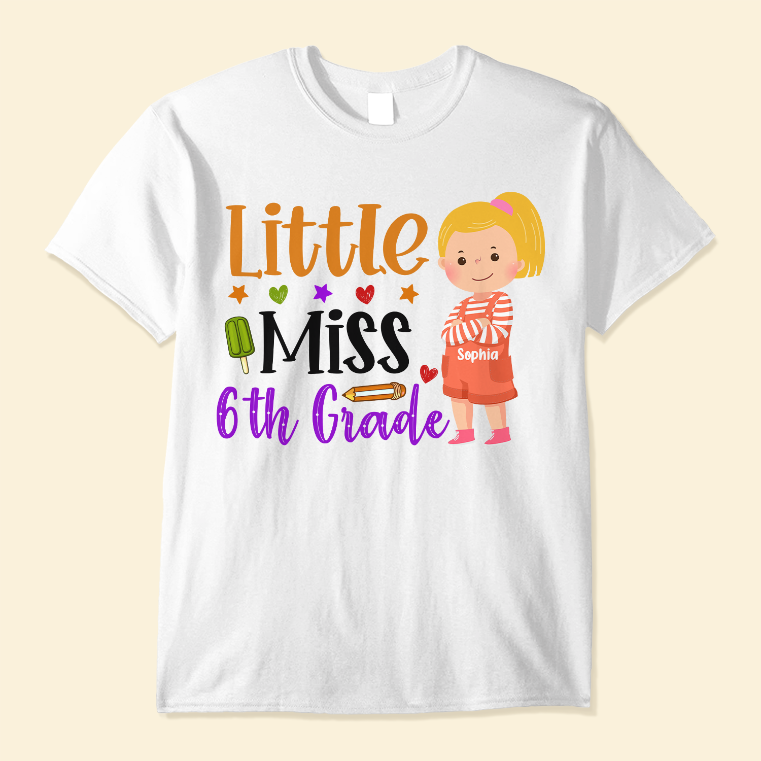 Little Miss/Mister School - Personalized Shirt - Back To SchoolGift For Student Kids, Son, Daughter