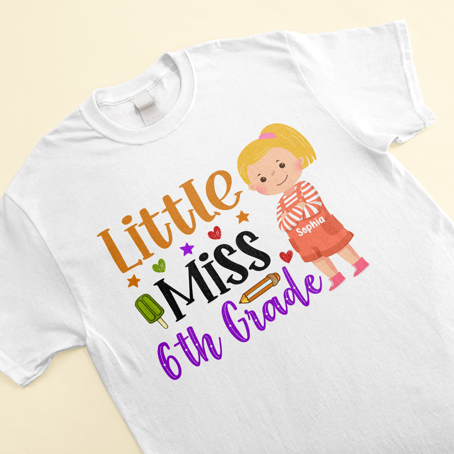 Little Miss/Mister School - Personalized Shirt - Back To SchoolGift For Student Kids, Son, Daughter