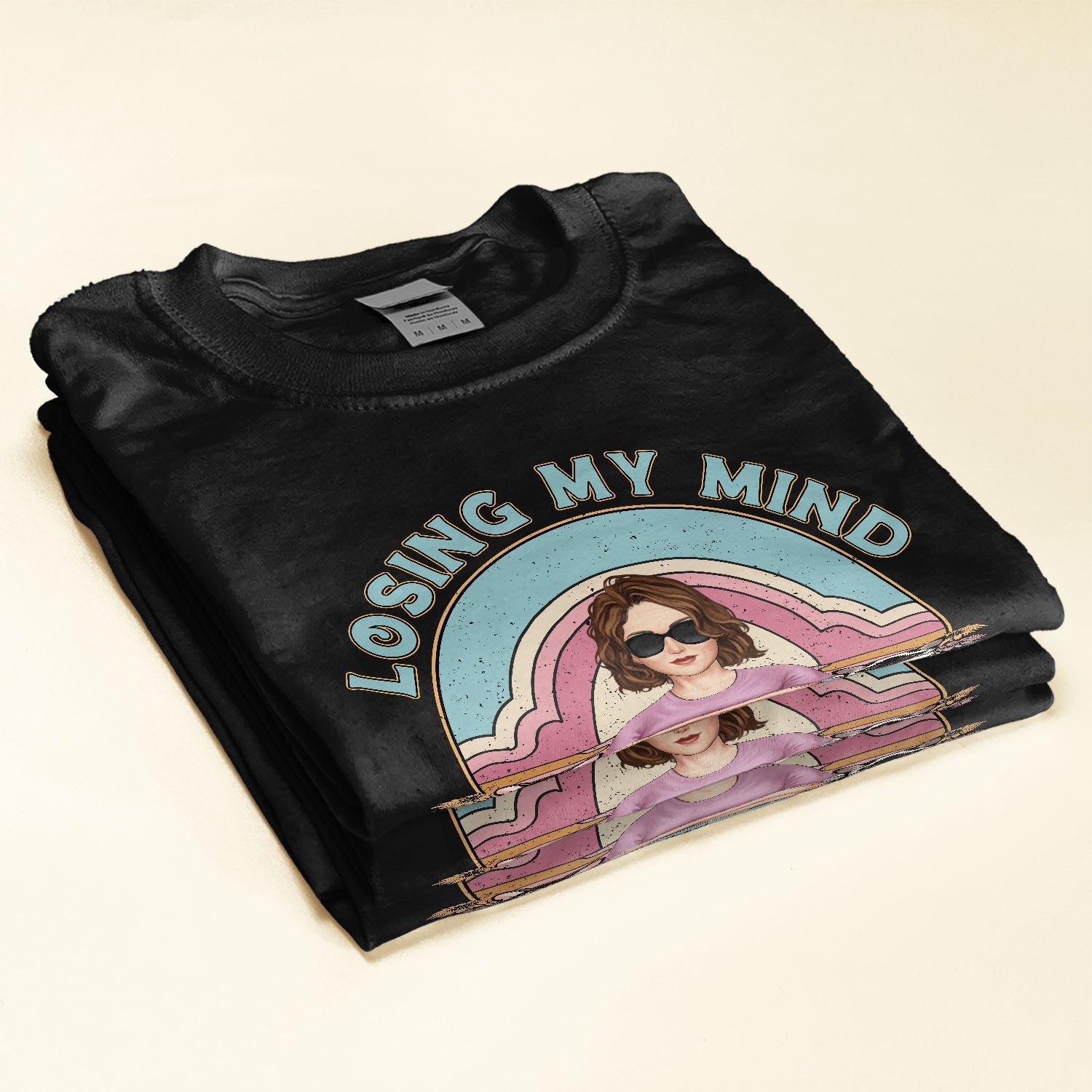 Losing My Mind One Cat At A Time - Personalized Shirt - Birthday, Funny Gift For Cat Lovers, Cat Moms, Cat Owners