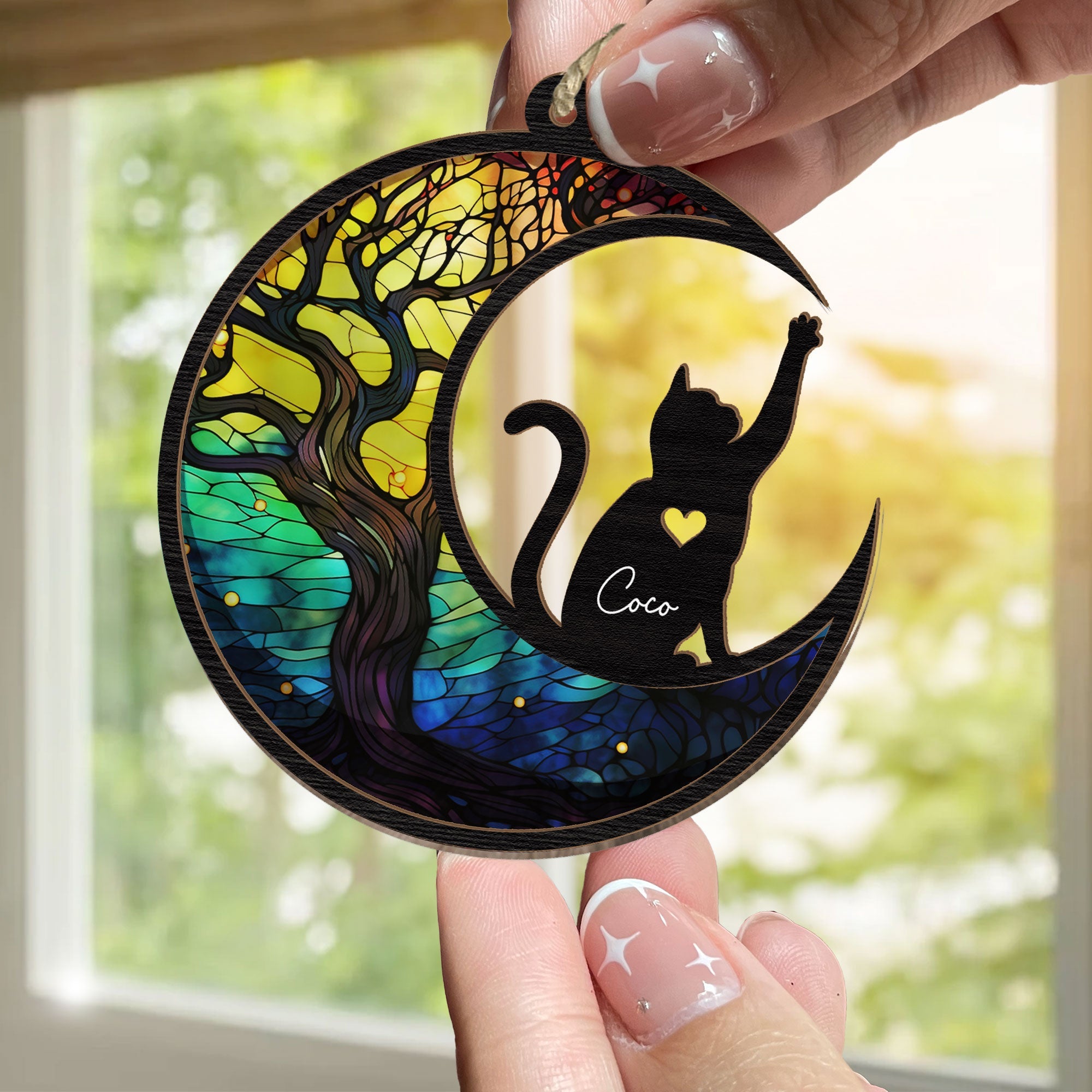 Loss Of Pet - Cat Version - Personalized Suncatcher Ornament