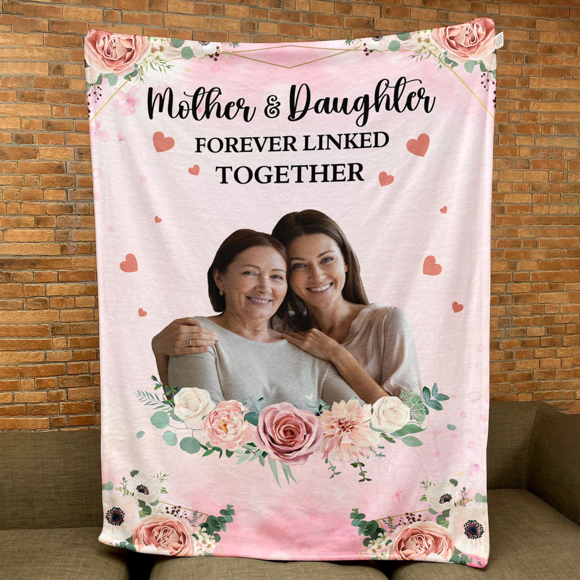 Love Between Mother And Daughter Is Forever - Personalized Photo Blanket