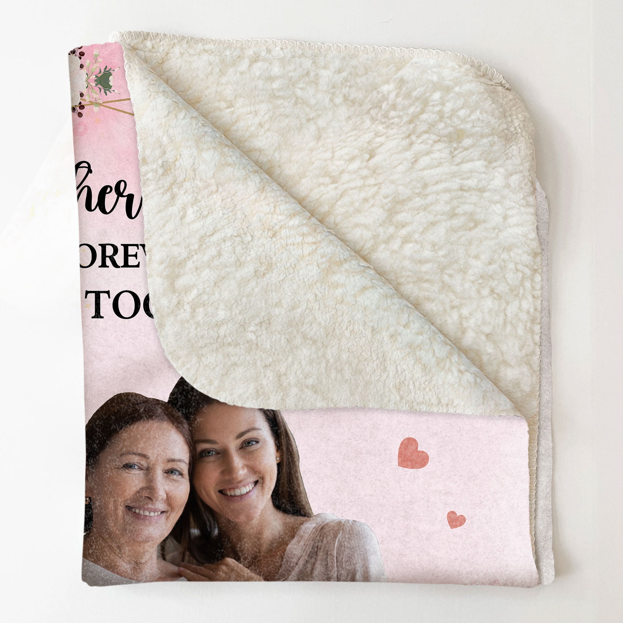 Love Between Mother And Daughter Is Forever - Personalized Photo Blanket