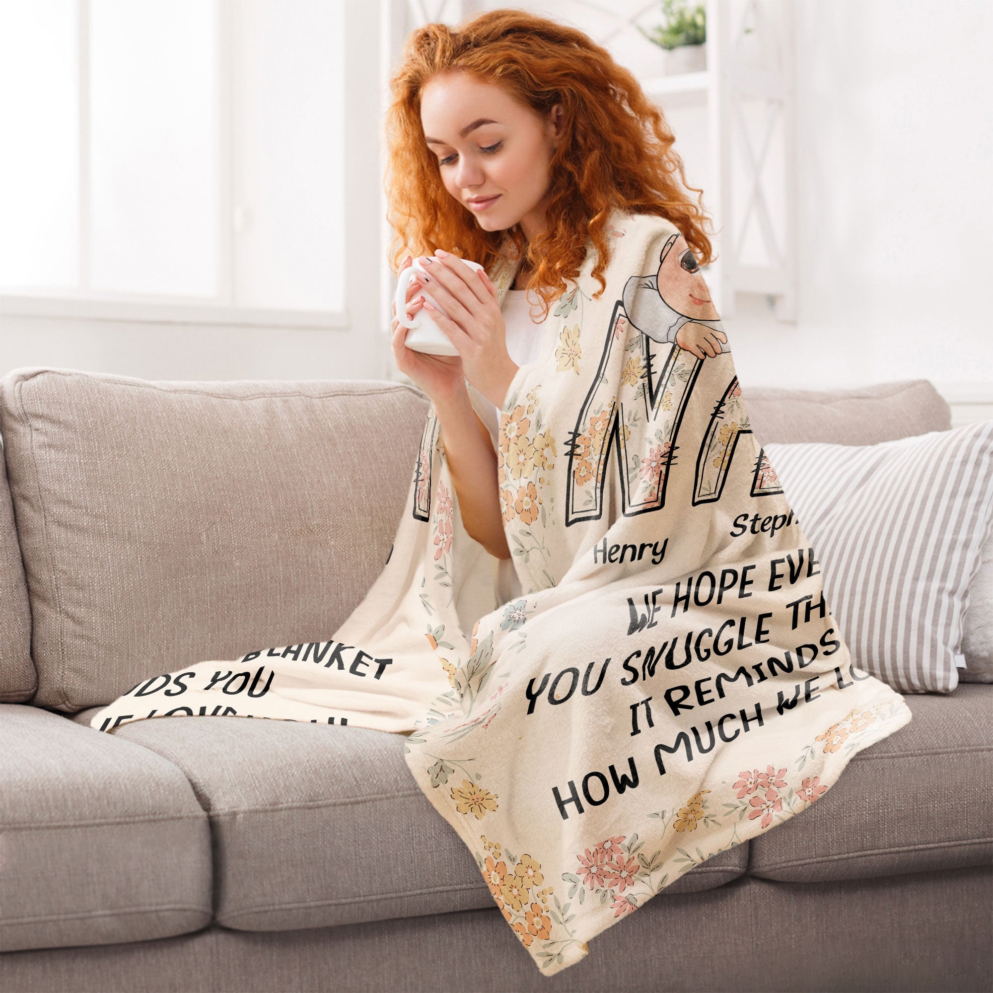 Love You Grandma - Personalized Blanket