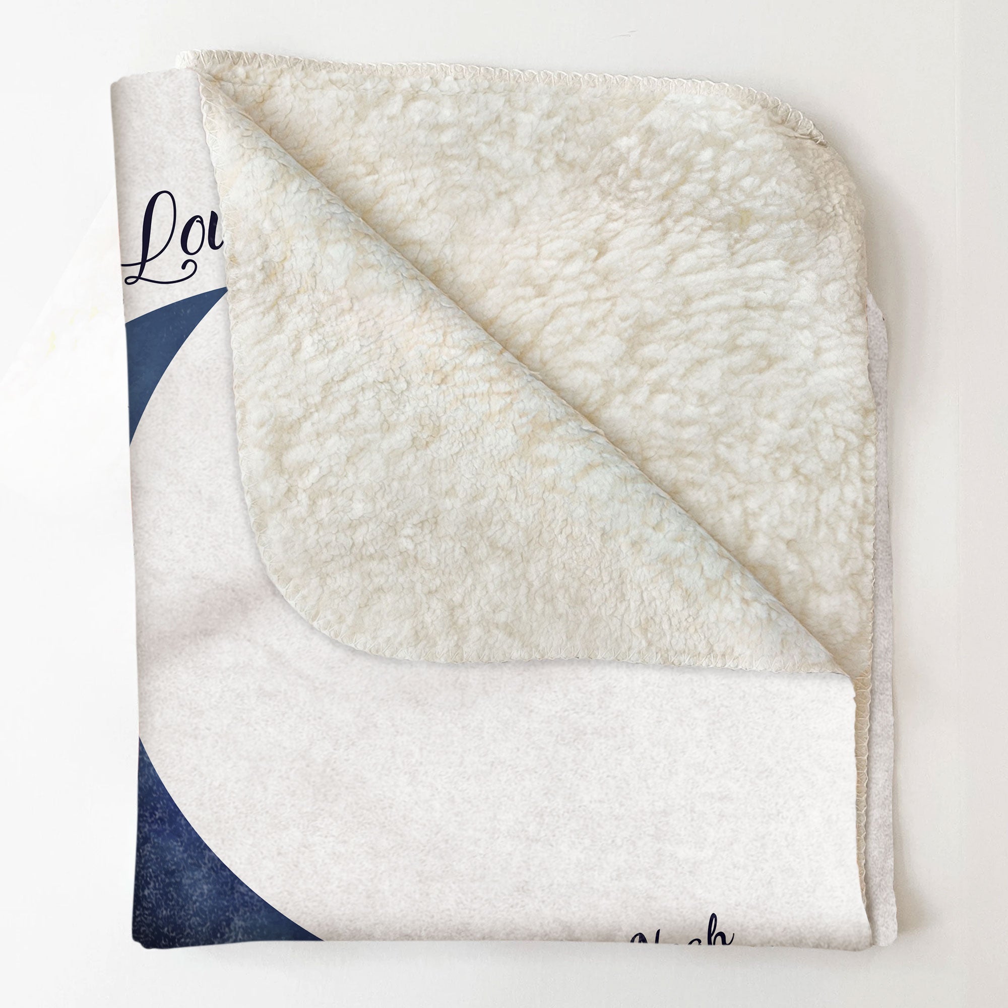 Love You To The Moon And Back - Personalized Baby Blanket