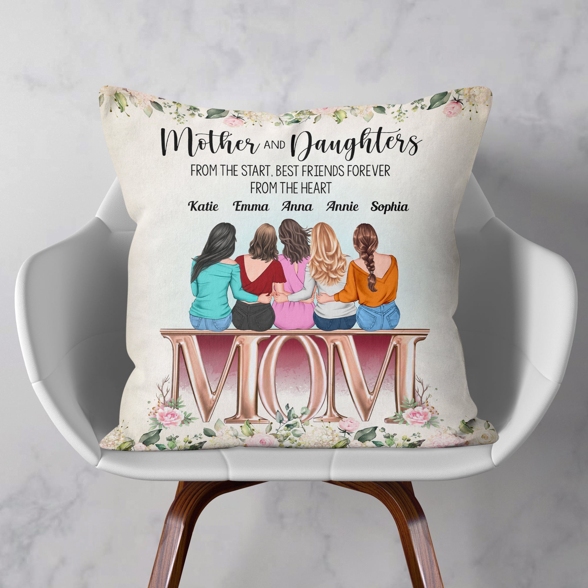 Love Between Mother And Daughters - Personalized Pillow (Insert Included)