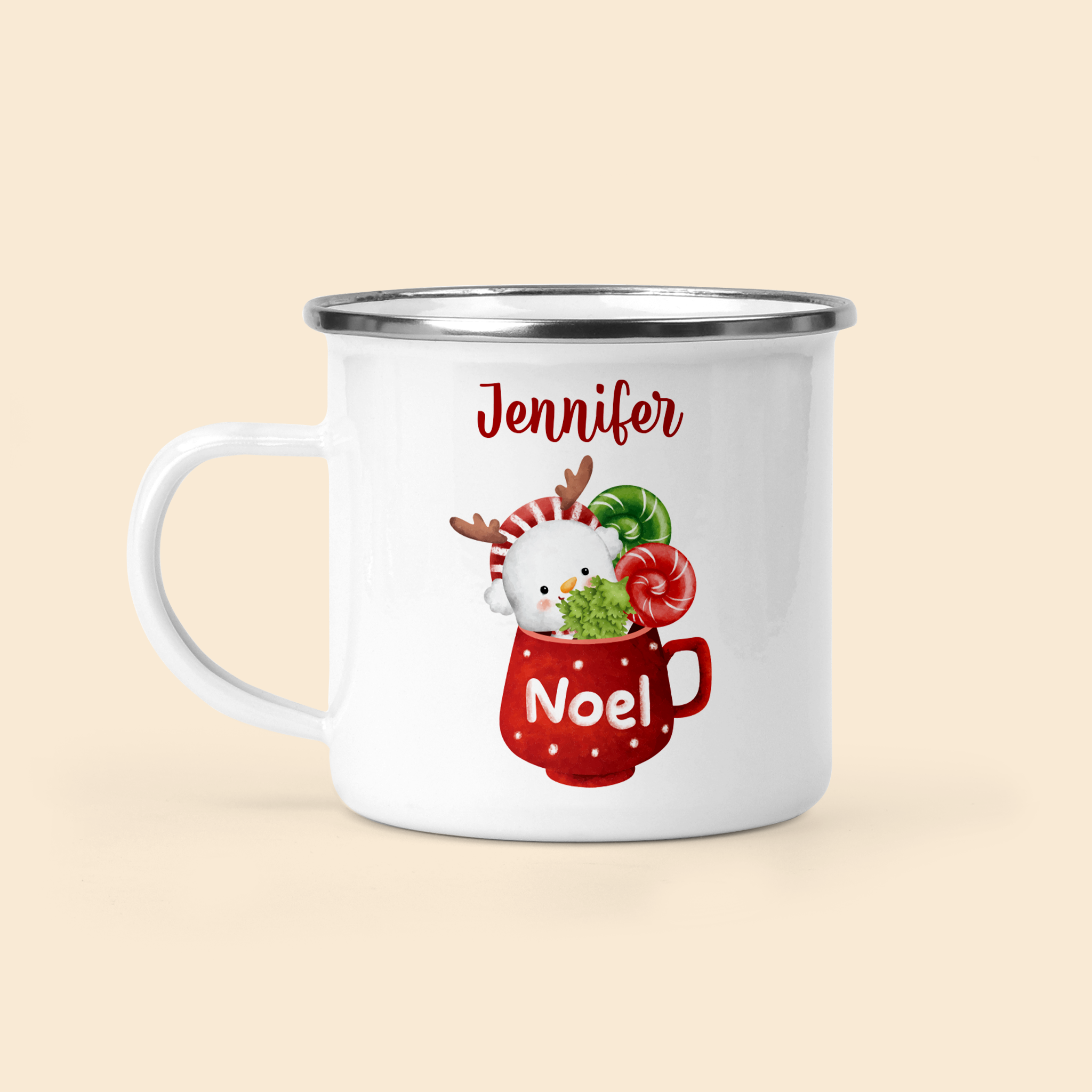 Lovely Christmas Mug - Personalized Enamel Mug