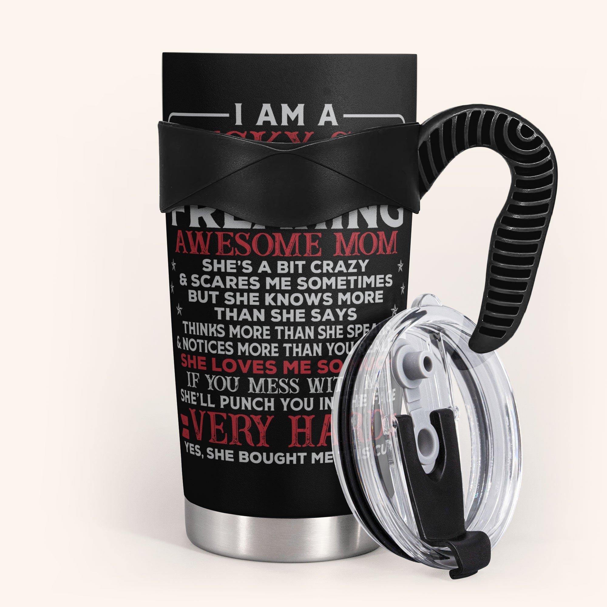 Lucky Son Of An Awesome Mom - Personalized Tumbler Cup