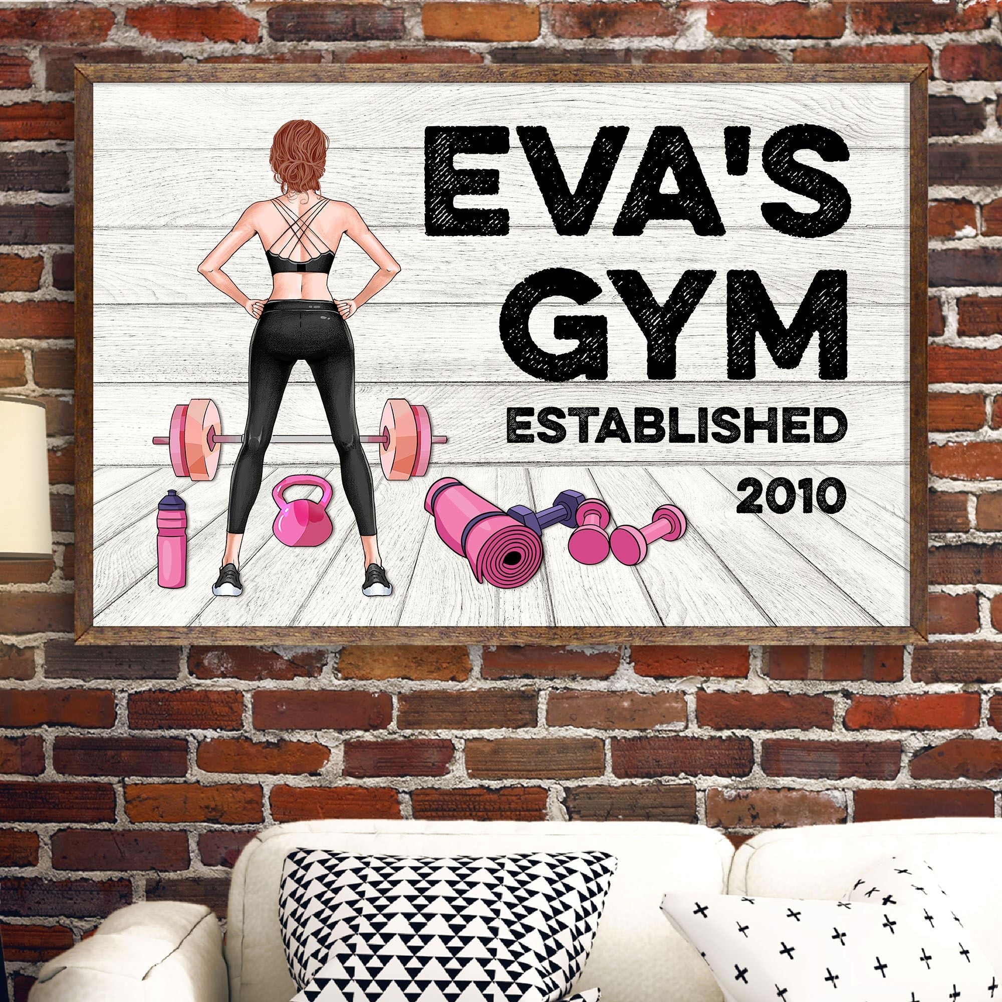 Gym Room Sign, Fitness Custom Poster/Canvas, Gift For Fitness Lovers-Macorner