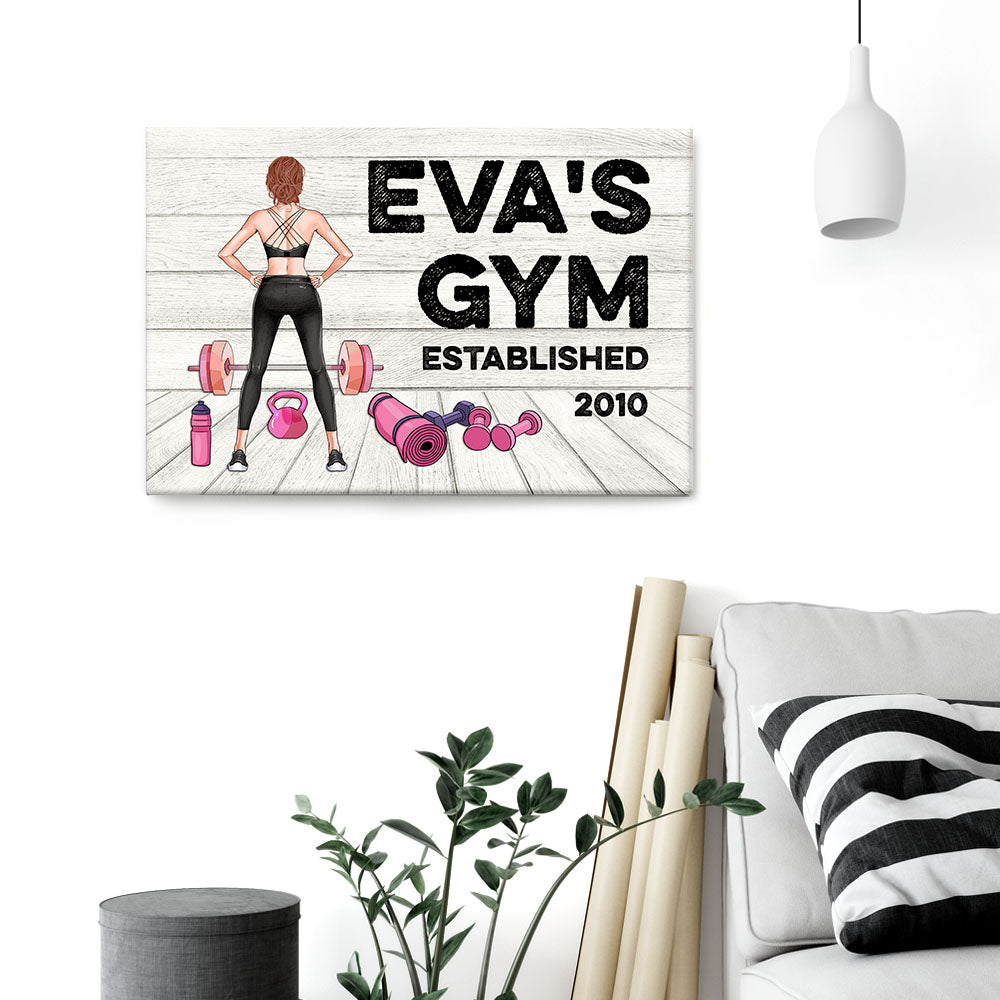 Gym Room Sign, Fitness Custom Poster/Canvas, Gift For Fitness Lovers-Macorner