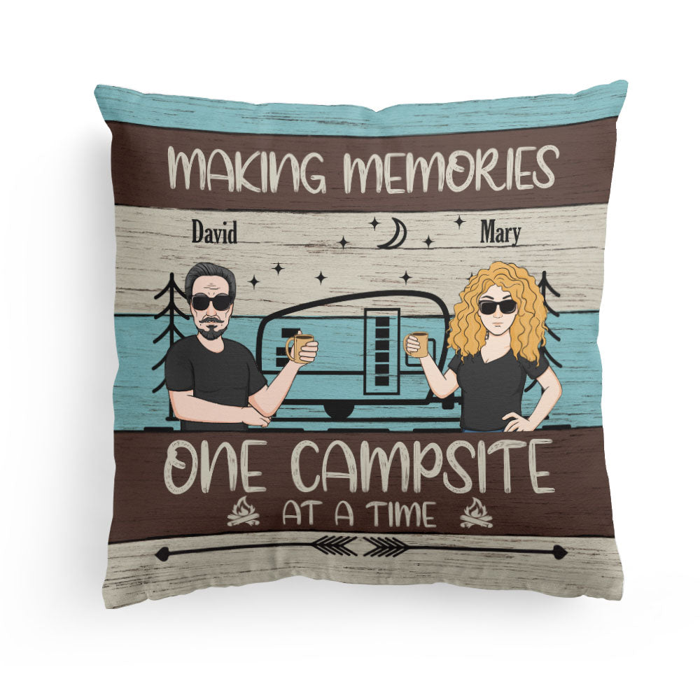 Making Memories One Campsite At A Time - Personalized Pillow (Insert Included)