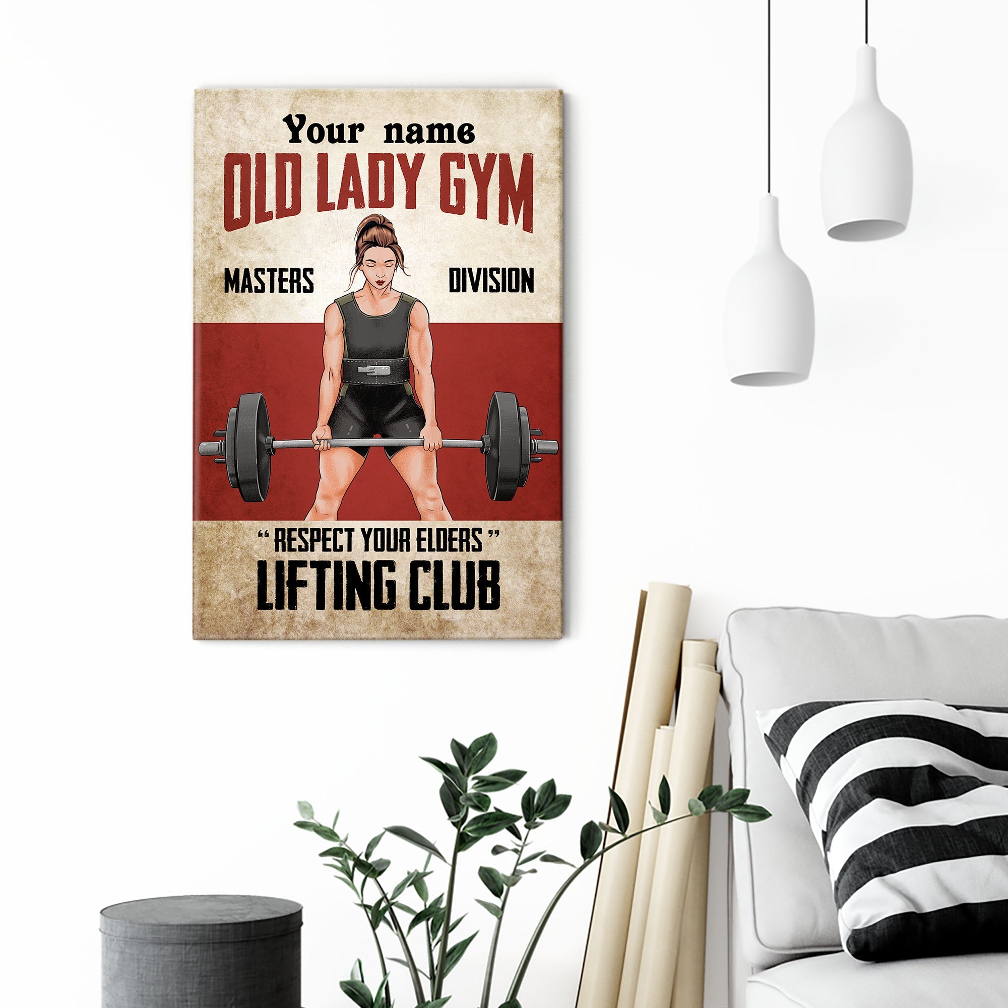 Masters Division - Personalized Poster/Canvas - Birthday Gift For Gymer - Gym Girl